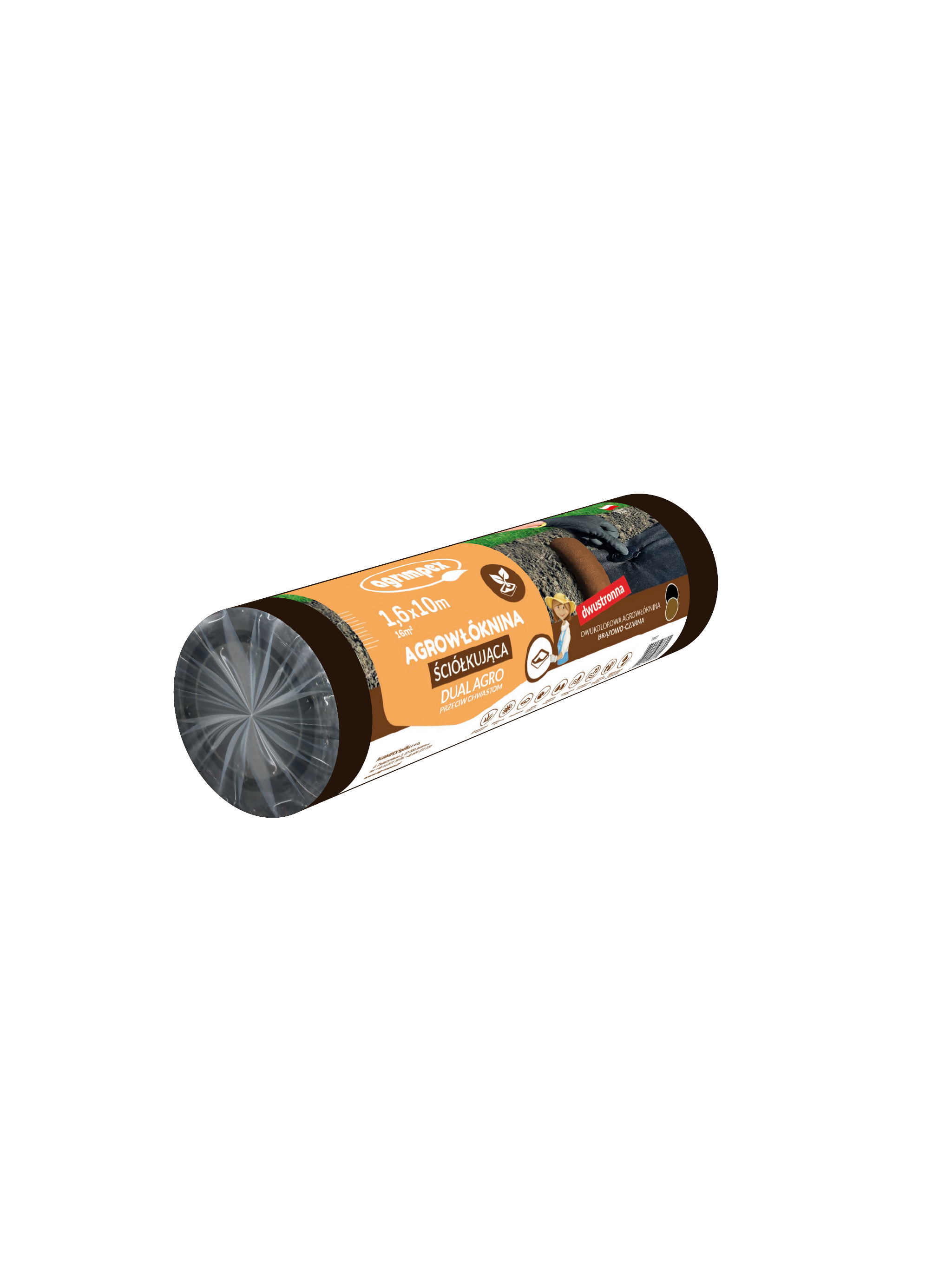 Agrowłóknina hobby ściółlkująca brązowo czarna nanorolka 50g 1,6 x 10 m Agrimpex