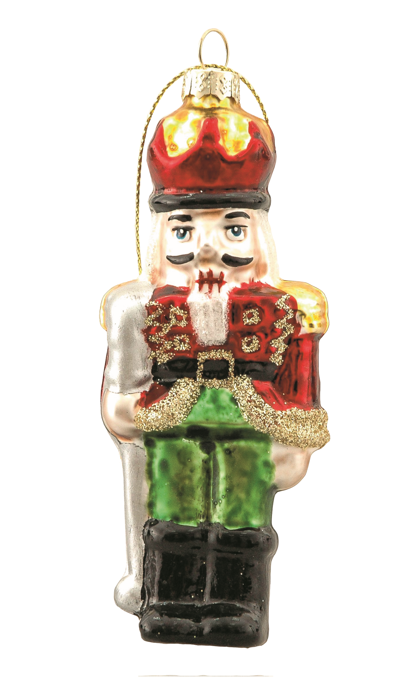 Zawieszka szklana Dziadek do orzechów 12,3 cm