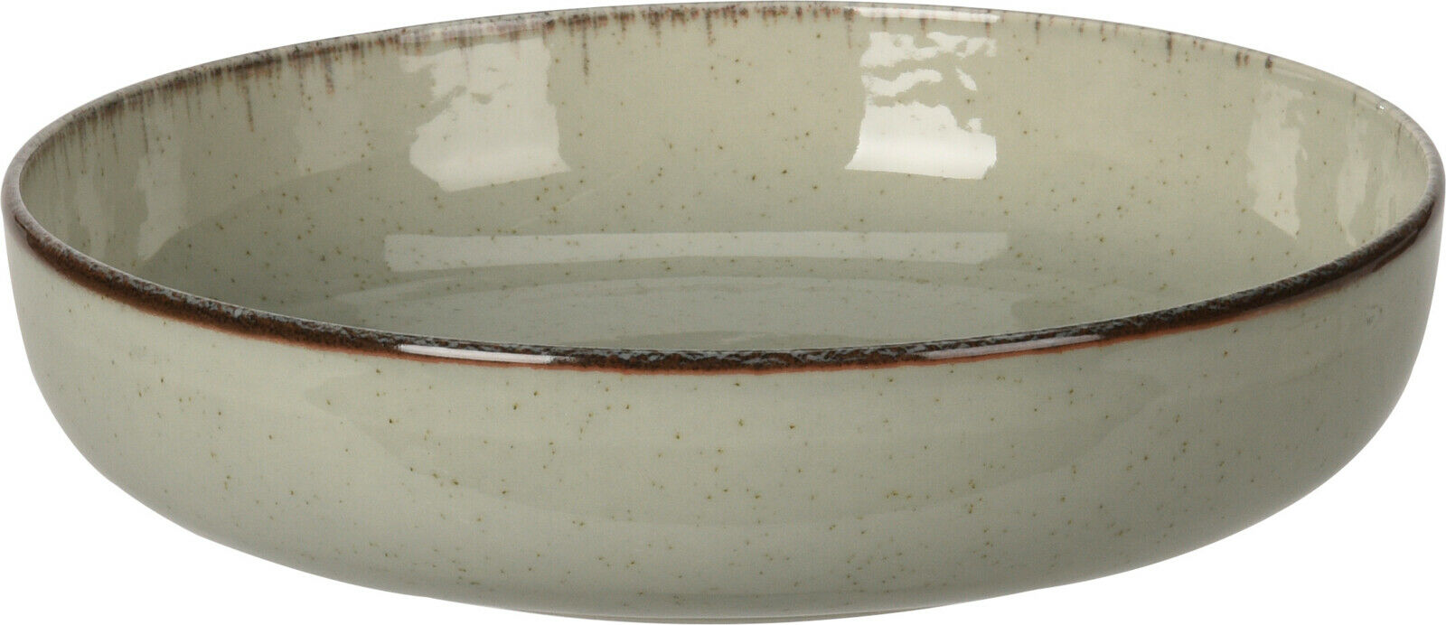 Talerz porcelanowy 20 x 5 cm jasnozielony