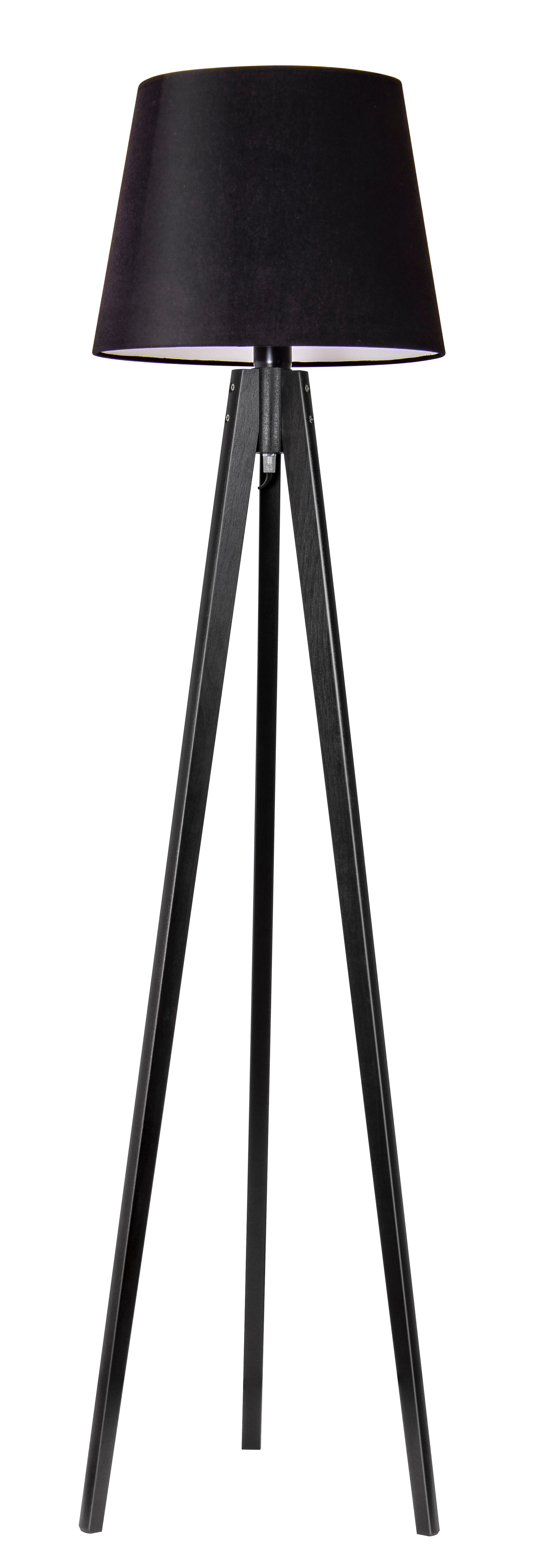 Lampa podłogowa wenge + stożek czarny