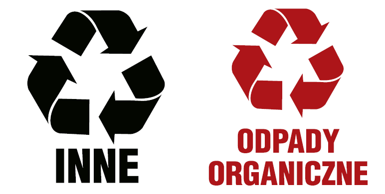 Oznaczenie "Inne i Odpady organiczne " 15 x 15 kpl.