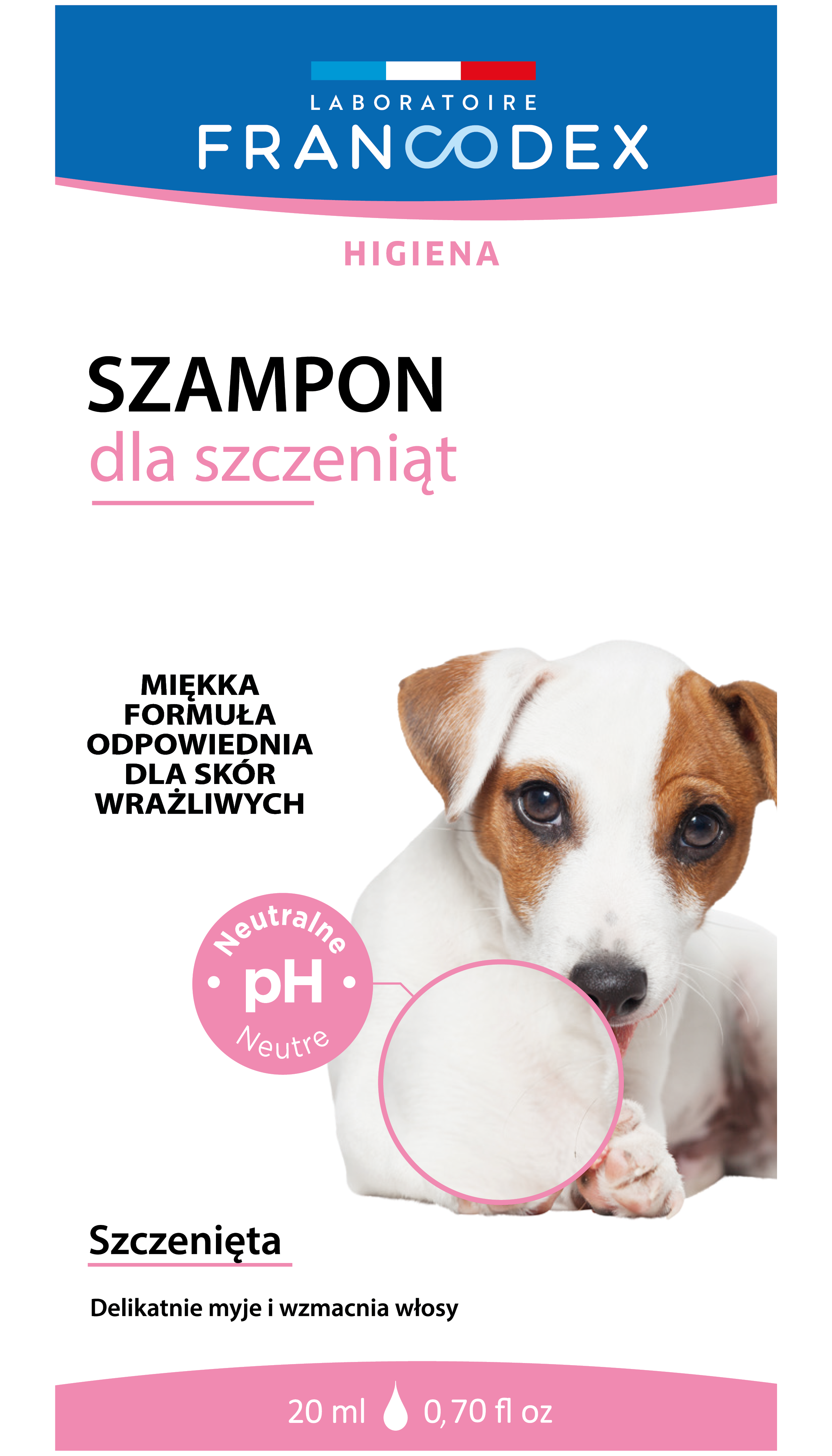 Szampon dla psów dla szczeniąt saszetka 20 ml FRANCODEX miniaturka