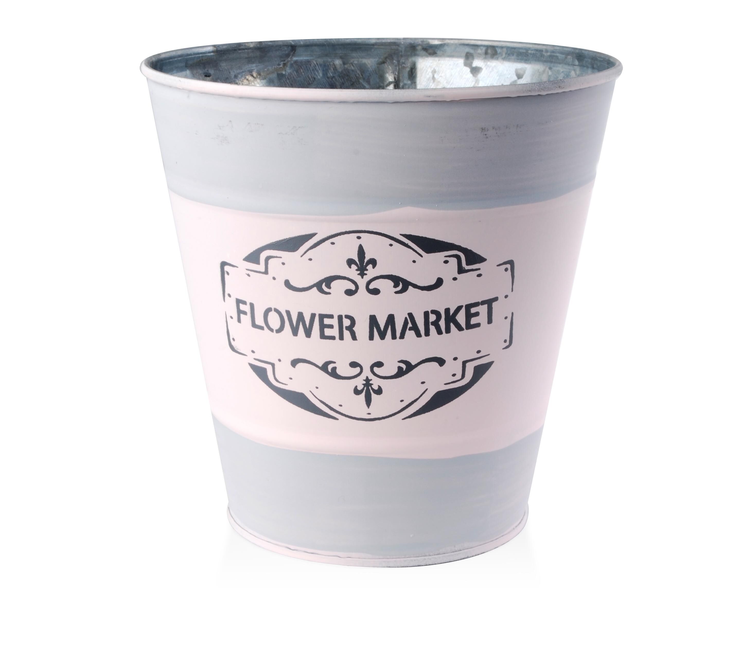 Osłonka metalowa 15 x 15 cm FLOWER MARKET