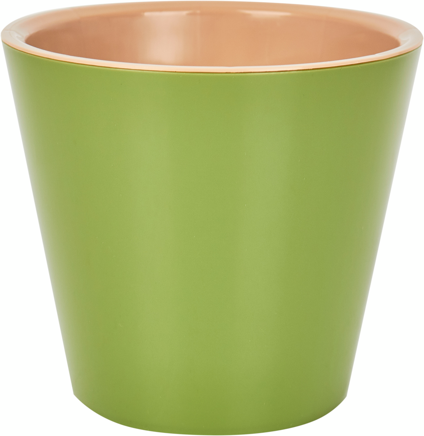 Osłonka plastikowa z doniczką wewnętrzną London 330 mm /16 l na kółkach oliwkowy