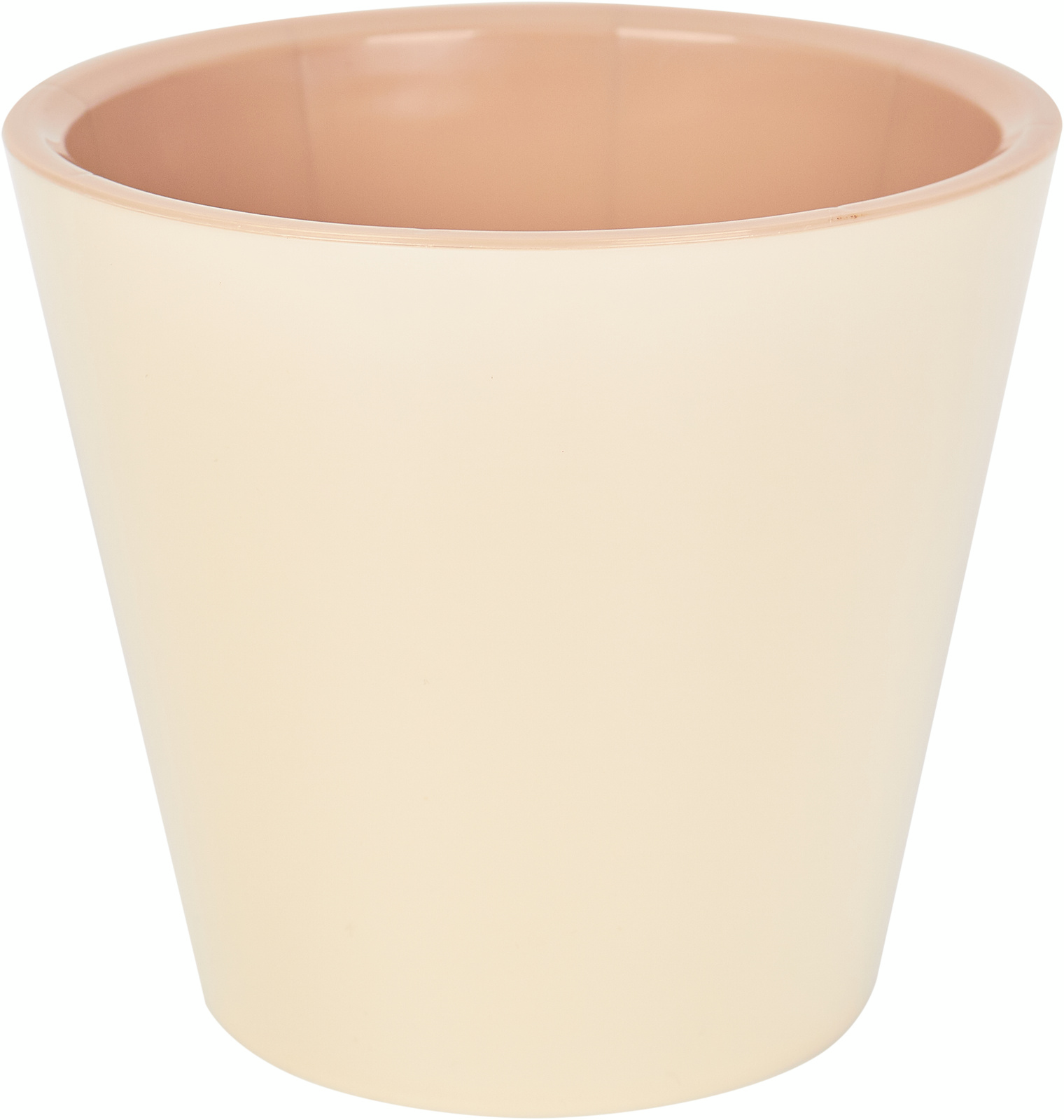 Osłonka plastikowa z doniczką wewnętrzną London 230 mm/5 l kremowy
