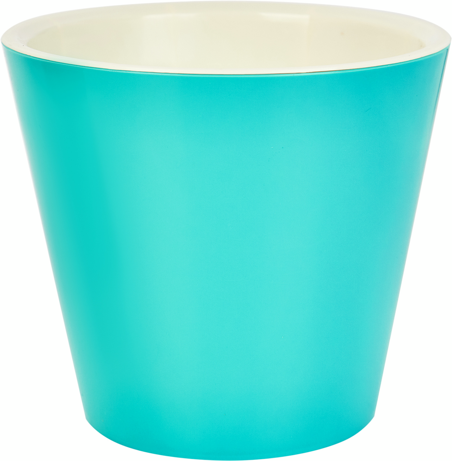 Osłonka plastikowa z doniczką wewnętrzną London 330 mm /16 l na kółkach niebieski jaśmin