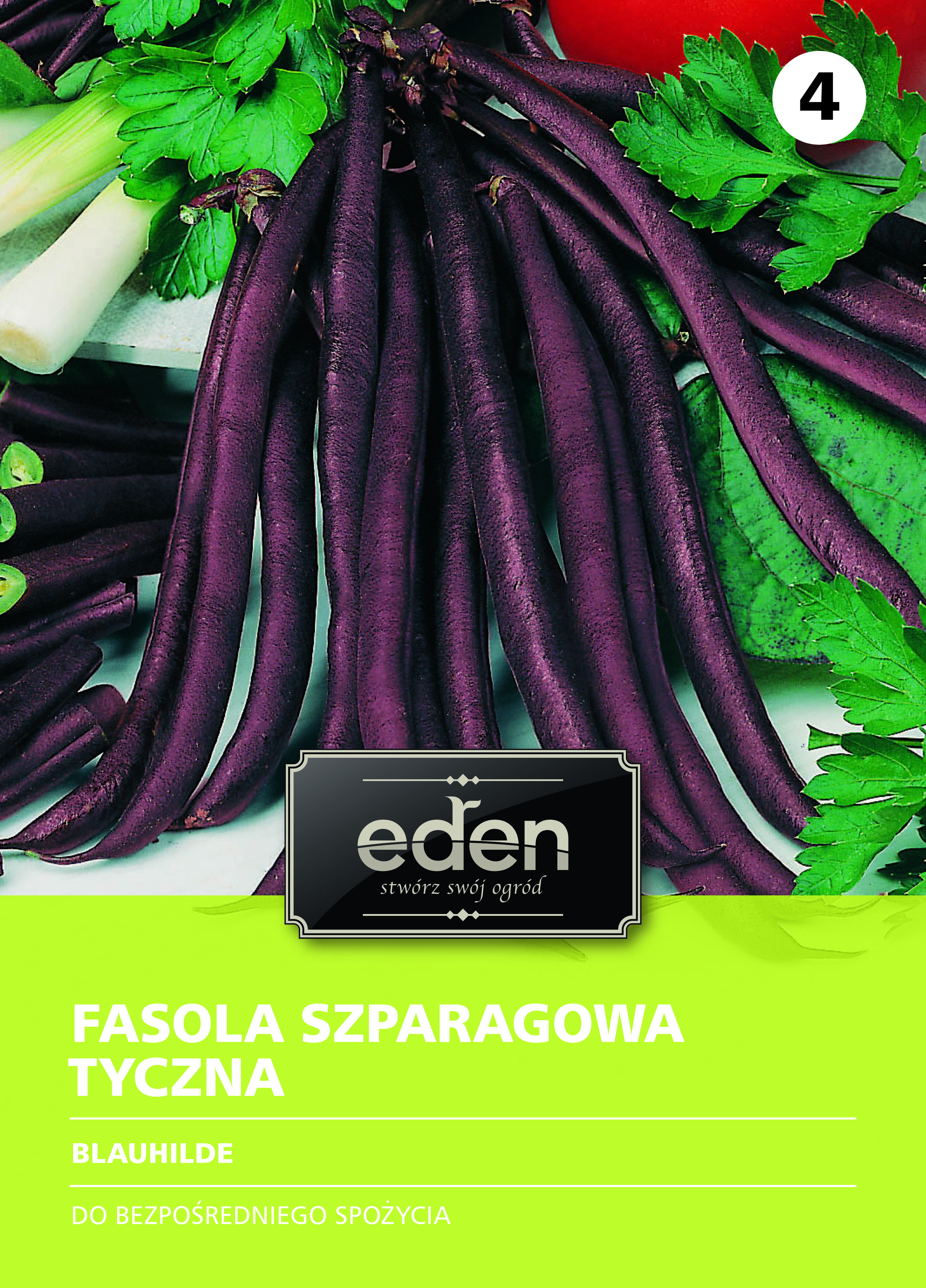 Fasola szparagowa tyczna fioletowa Blauhilde 10 g Eden