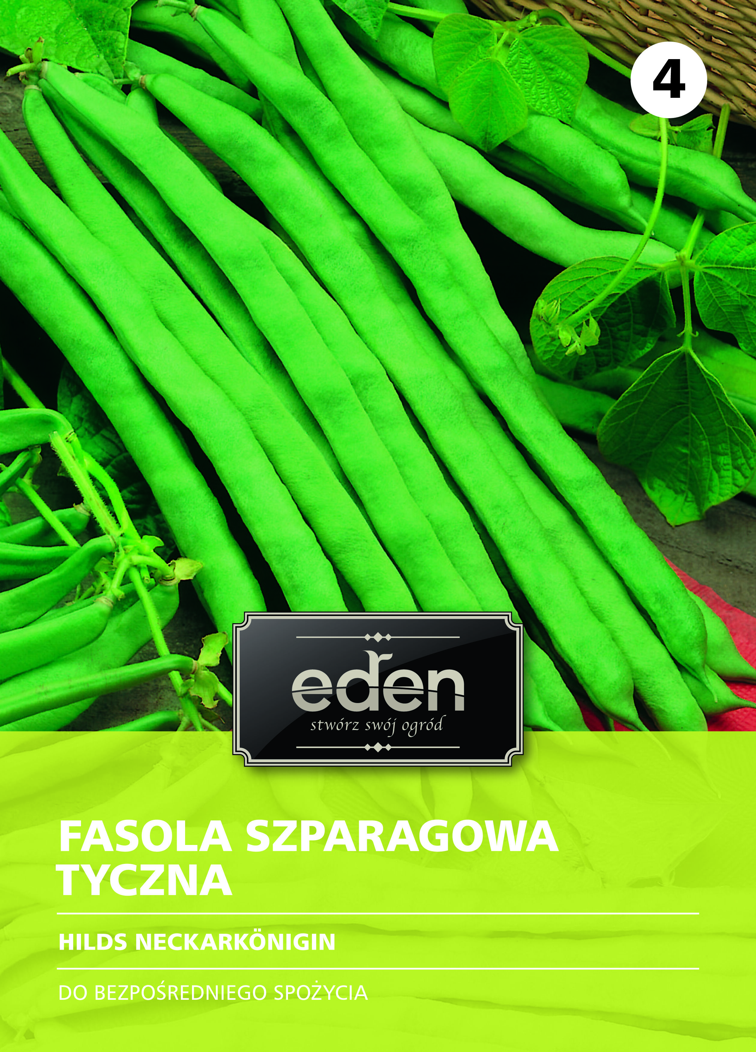 Fasola szparagowa tyczna zielona Hilds Neckarkonigin 10 g Eden