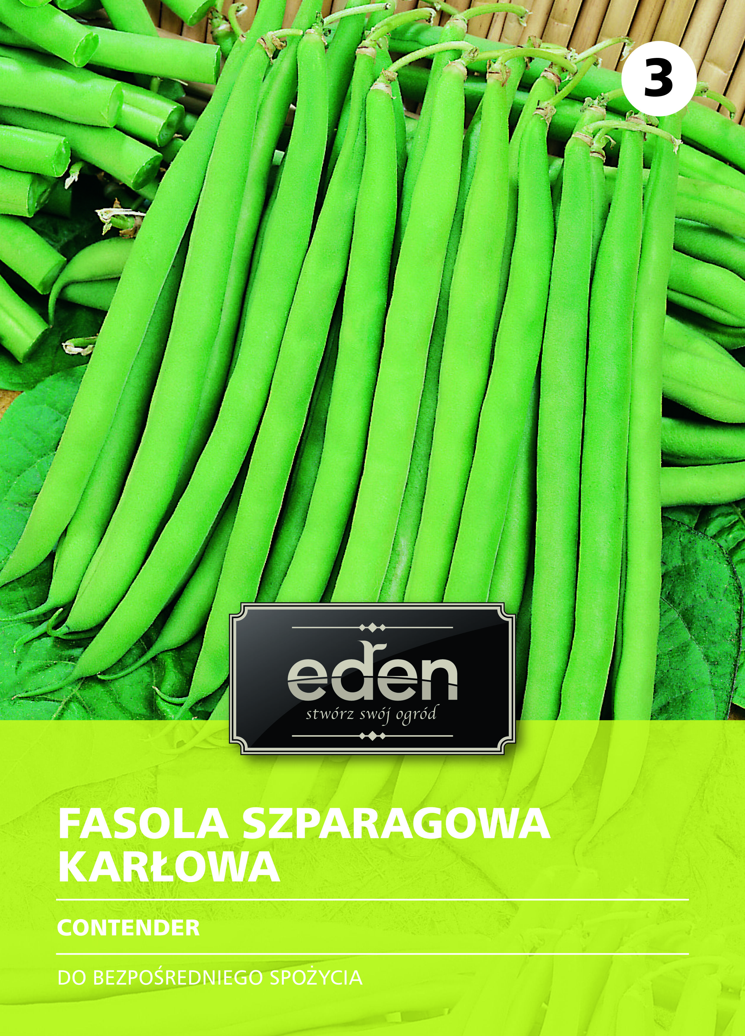 Fasola szparagowa karłowa zielona Contender 30 g Eden