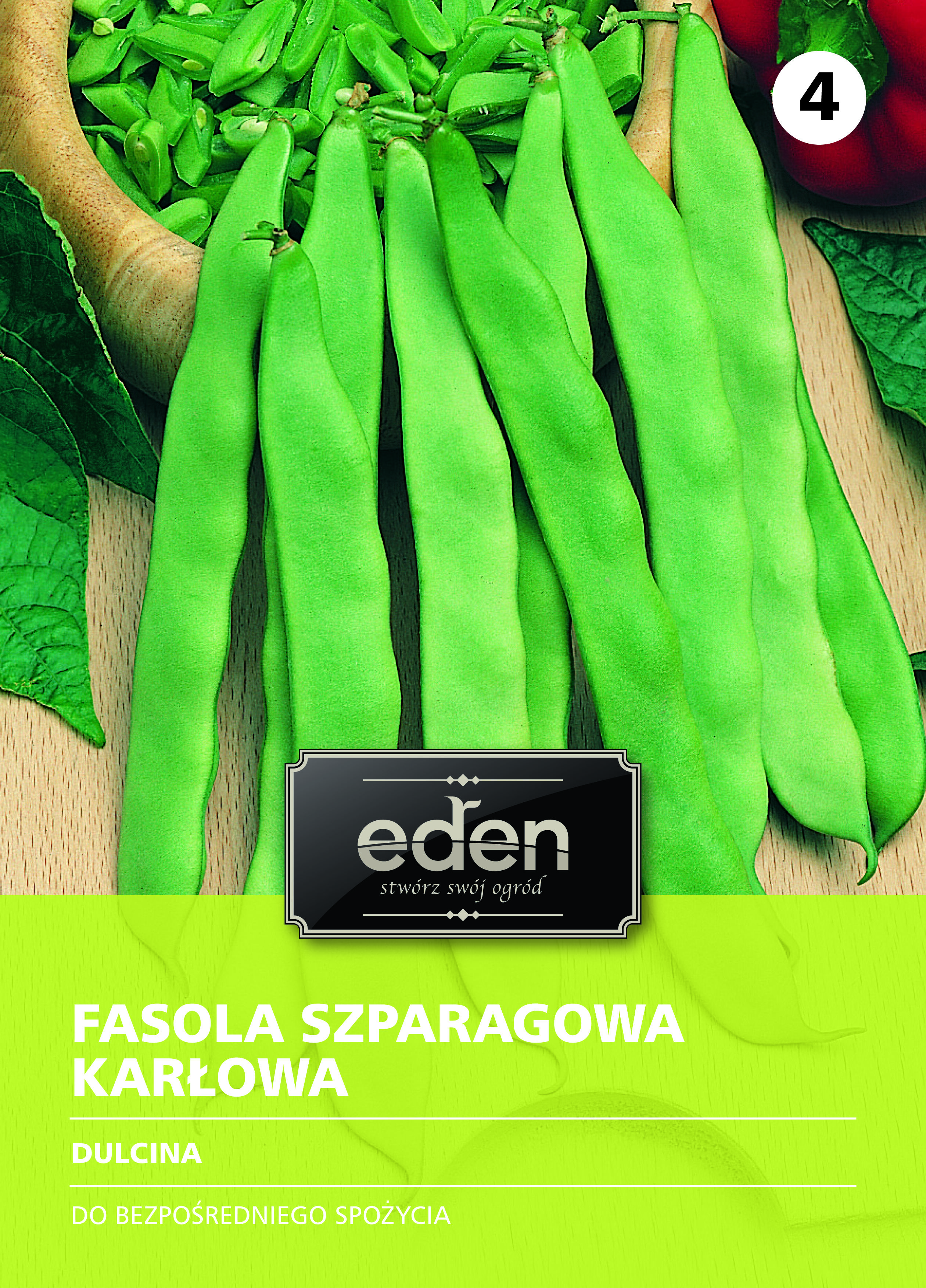 Fasola szparagowa karłowa zielona płaska Dulcina 30 g Eden