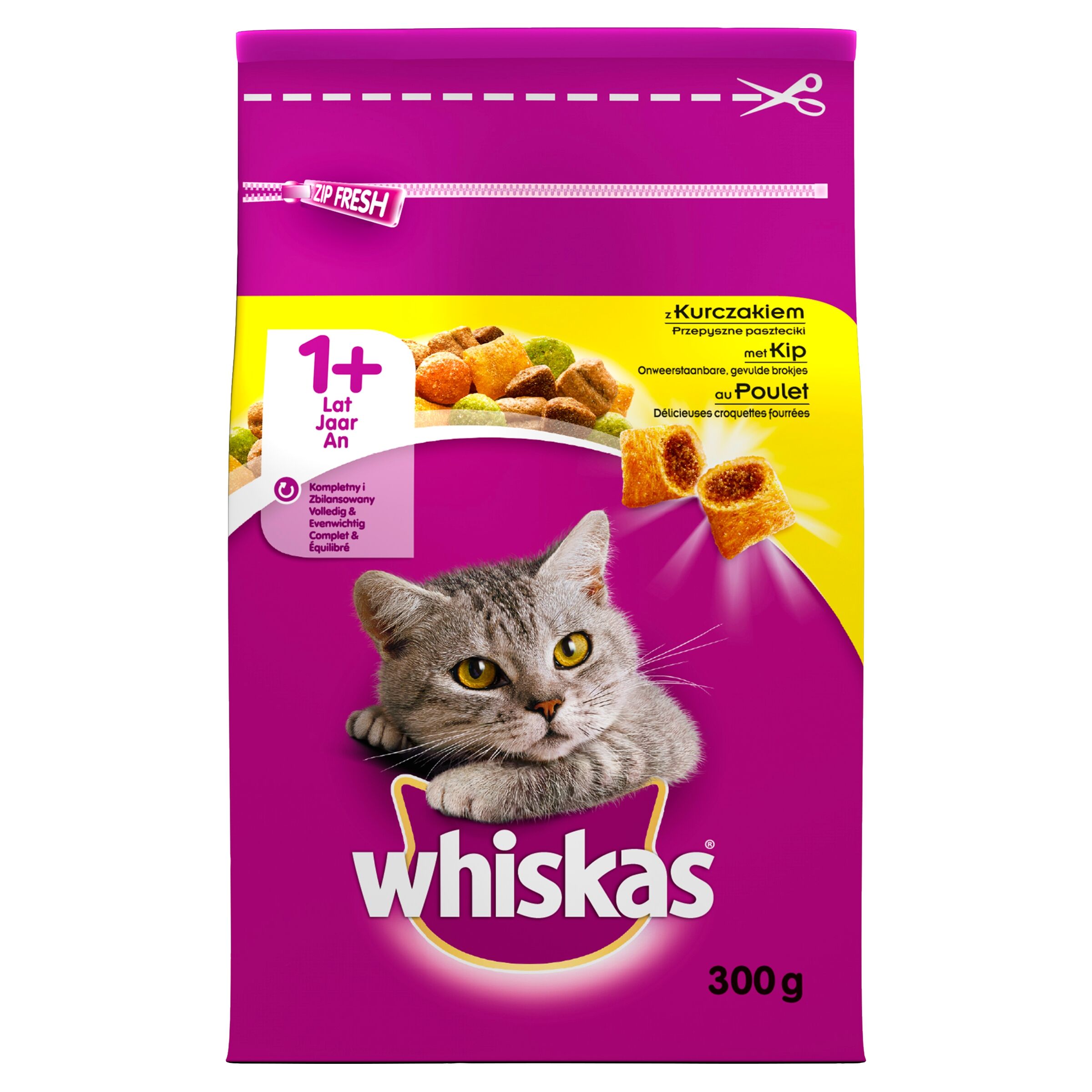 Karma dla kotów dorosłych pełnoporcjowa przepyszne paszteciki z kurczakiem 300 g Whiskas
