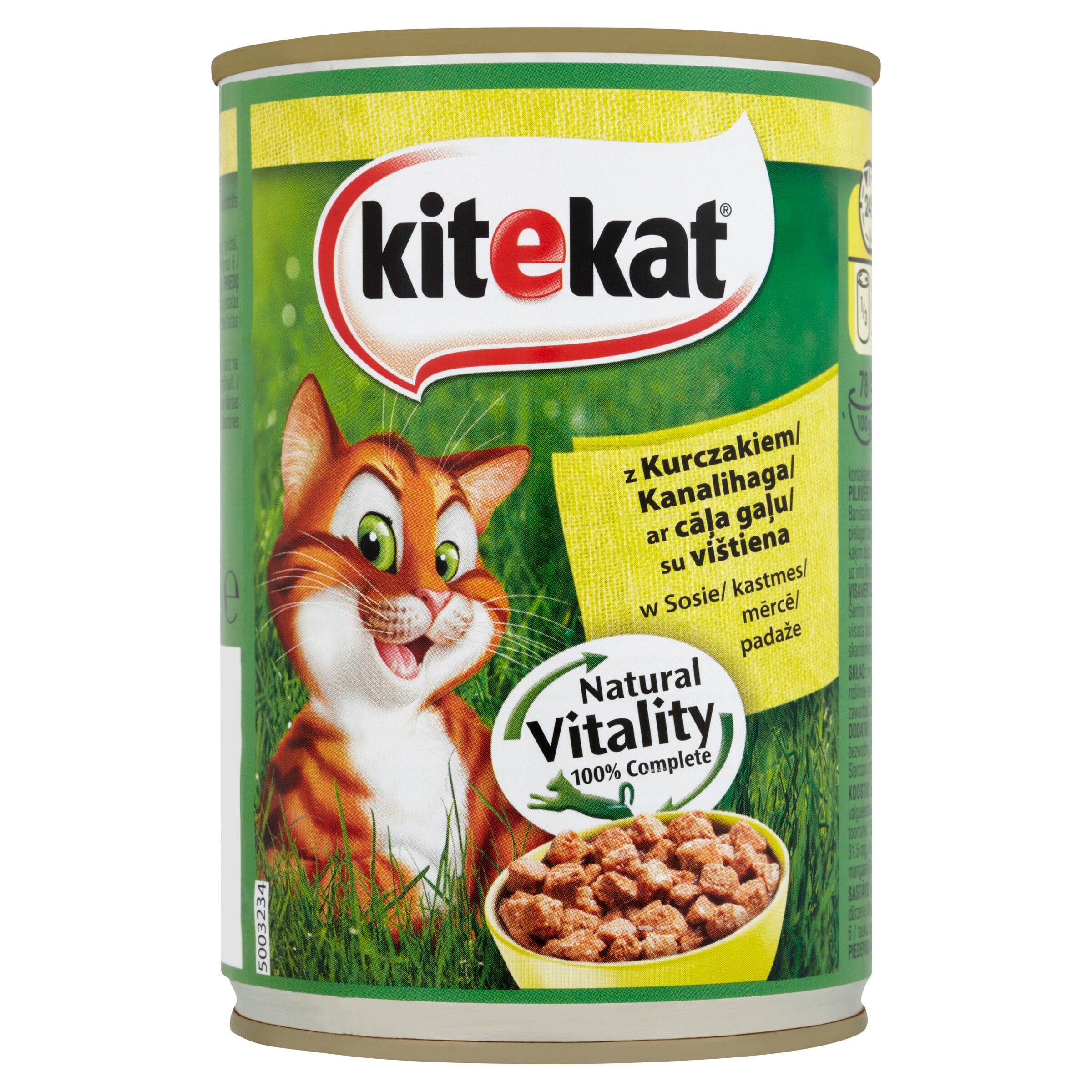 Karma dla kotów z kurczakiem w sosie pełnoporcjowa 400 g Kitekat