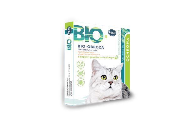 Obroża pielęgnacyjna dla kota BIO 35 cm z olejkiem geraniowym Pess miniaturka