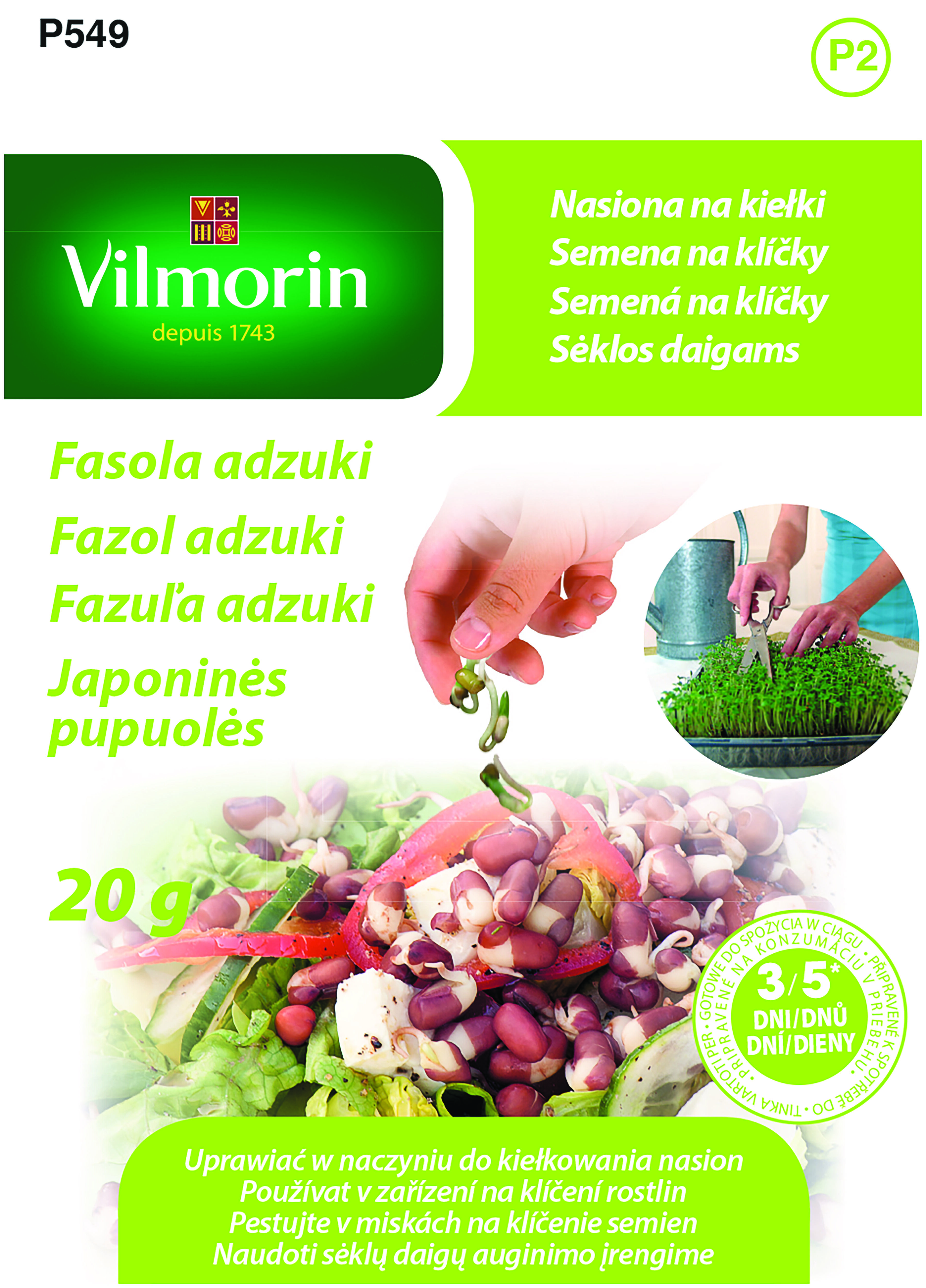 Fasola na kiełki Adzuki 20 g Vilmorin Garden
