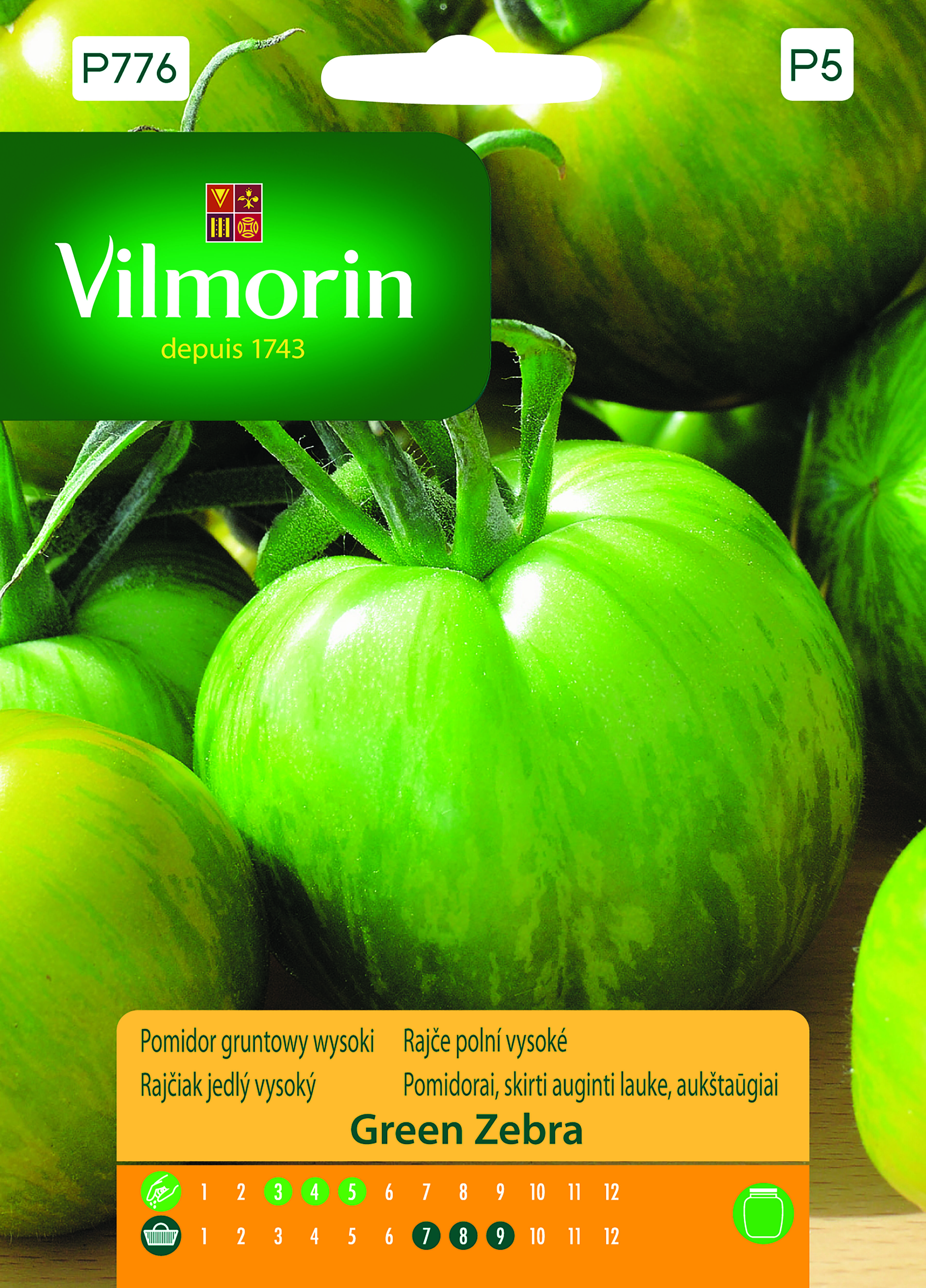 Pomidor gruntowy i pod osłony wysoki zielony Green Zebra 0,2 g Vilmorin Garden