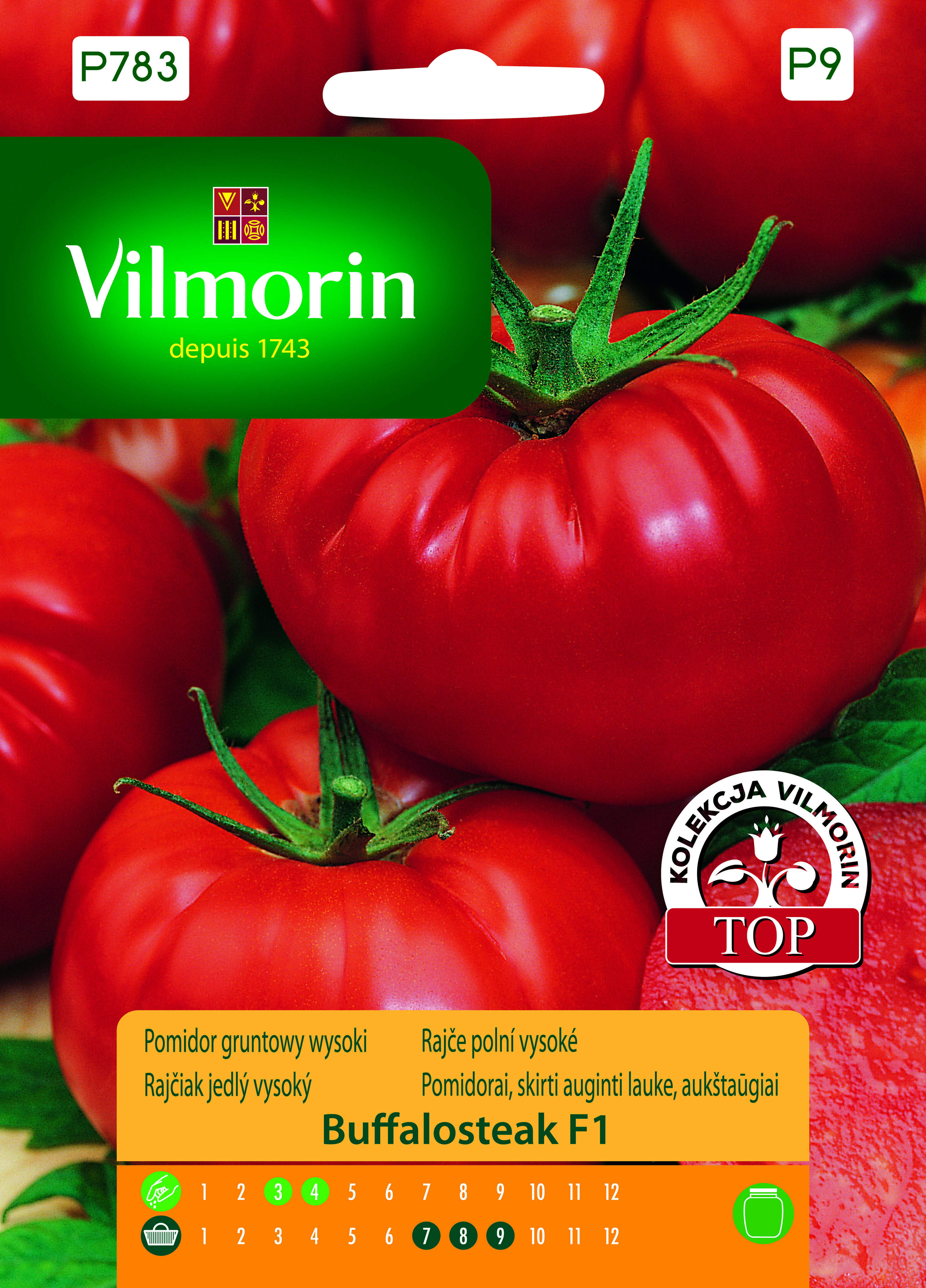 Pomidor gruntowy i pod osłony wysoki Buffalosteak F1 10 Vilmorin Garden