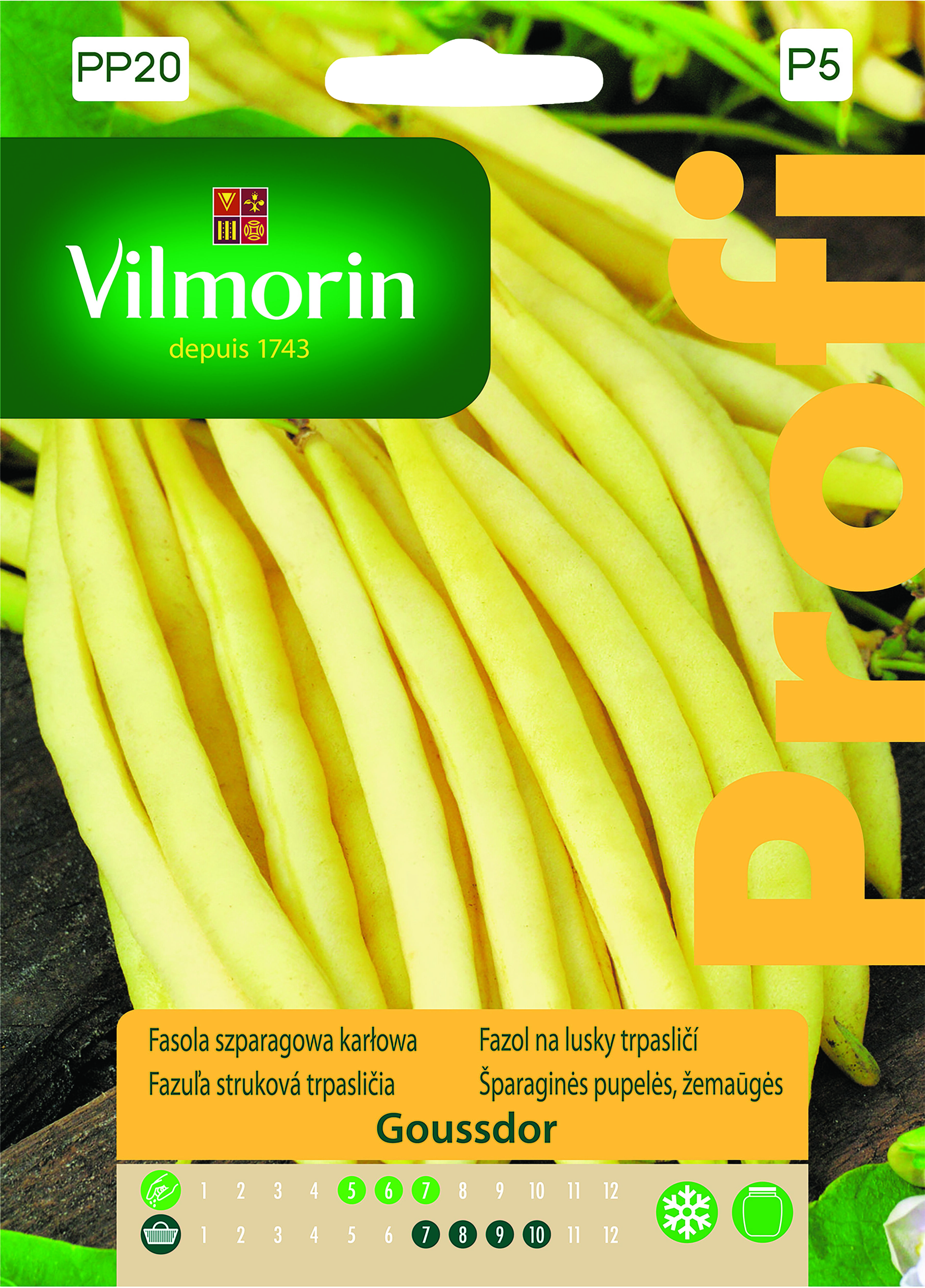 Fasola szparagowa żółta karłowa Goussdor 30 g Vilmorin Garden