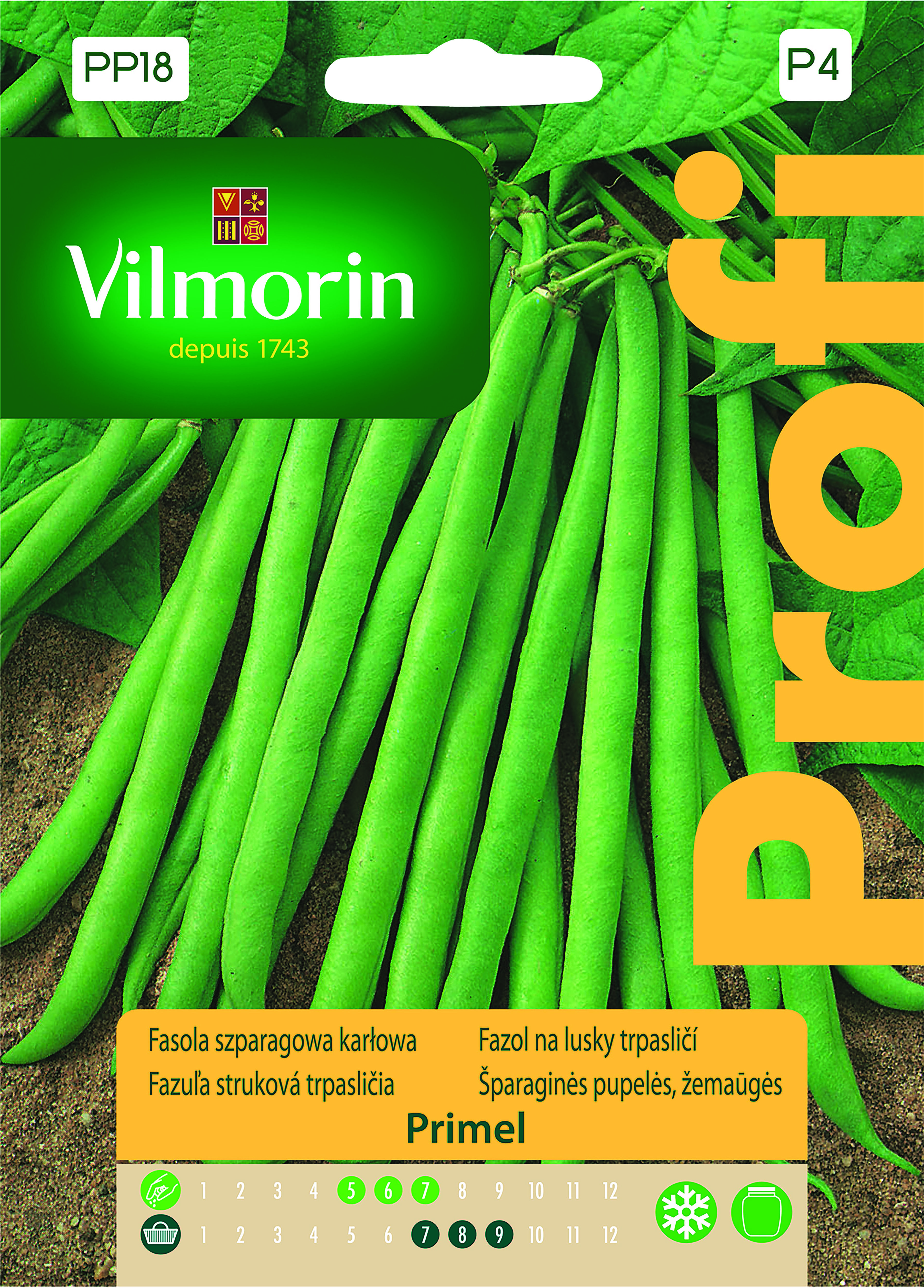 Fasola szparagowa zielona karłowa Primel 30 g Vilmorin Garden