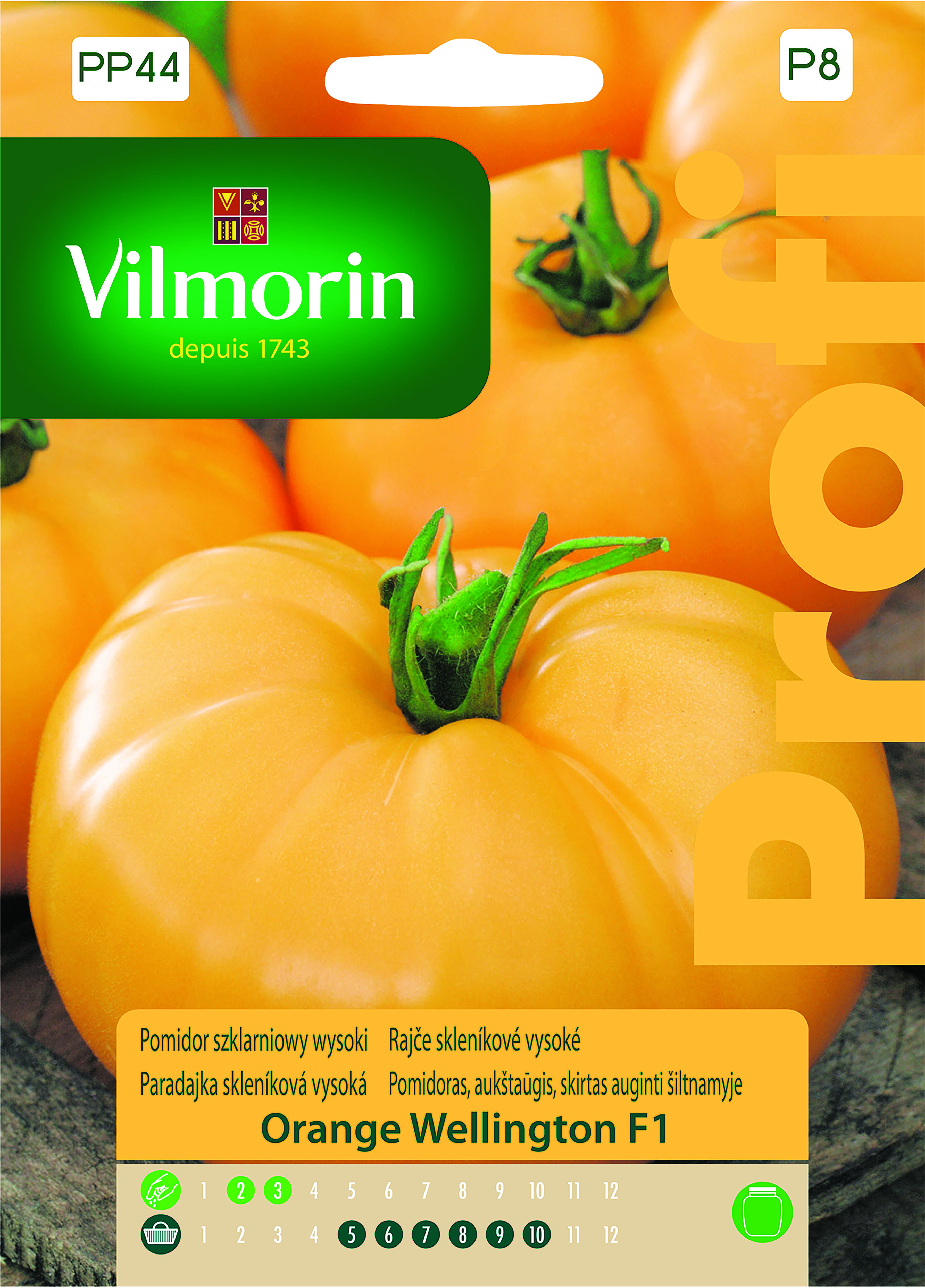 Pomidor szklarniowy wysoki pomarańczowy Orange Wellington F1 0,1 g Vilmorin Garden