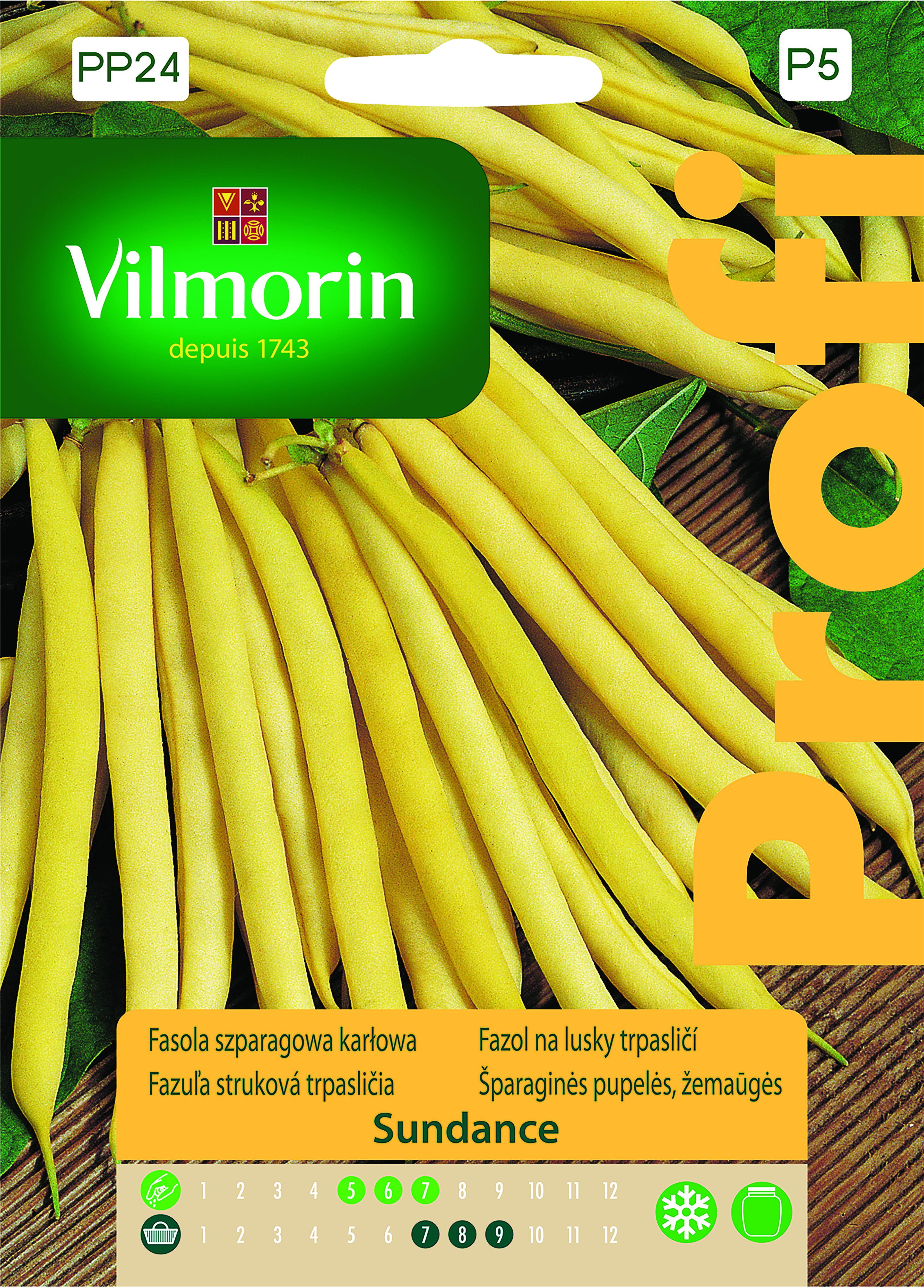 Fasola szparagowa żółta karłowa Sundance 30 g Vilmorin Garden