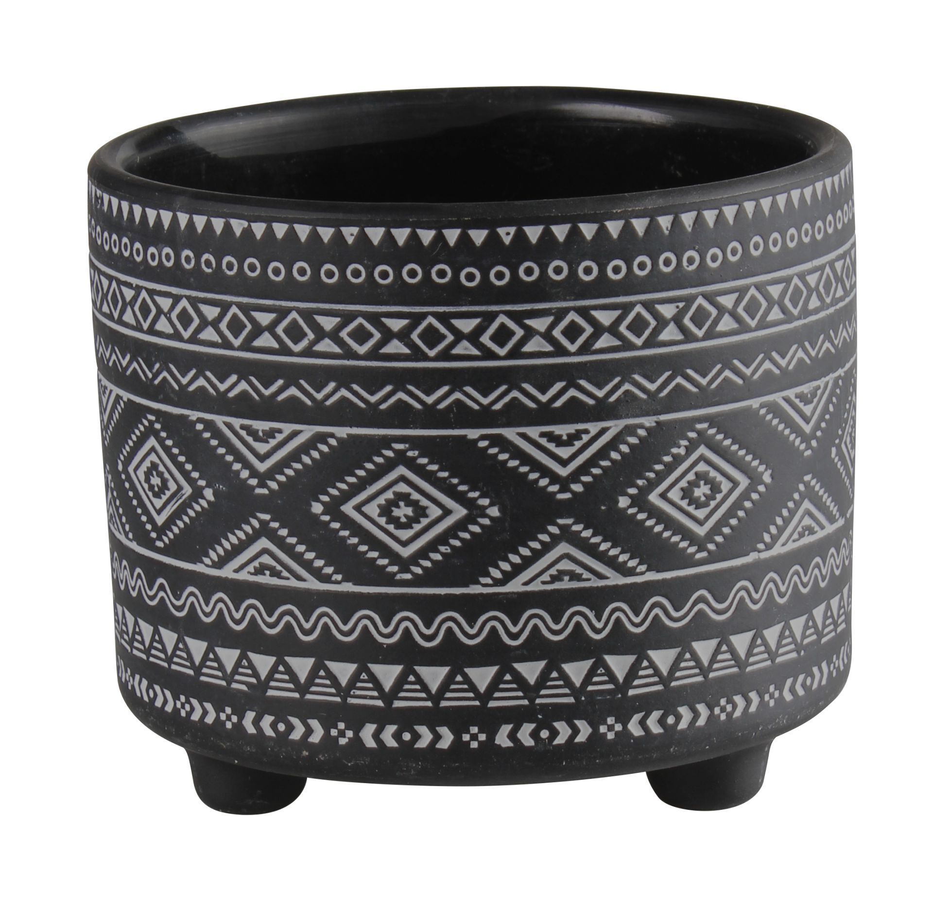 Osłonka terrakota EVERT 17 x 17 x 15 cm czarna