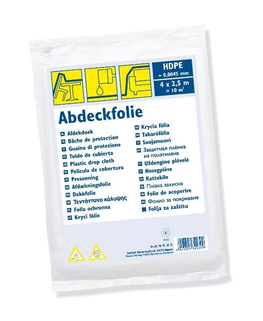Plandeka ochronna 16 m² HDPE 4,5 µm 4 x 4 m miniaturka