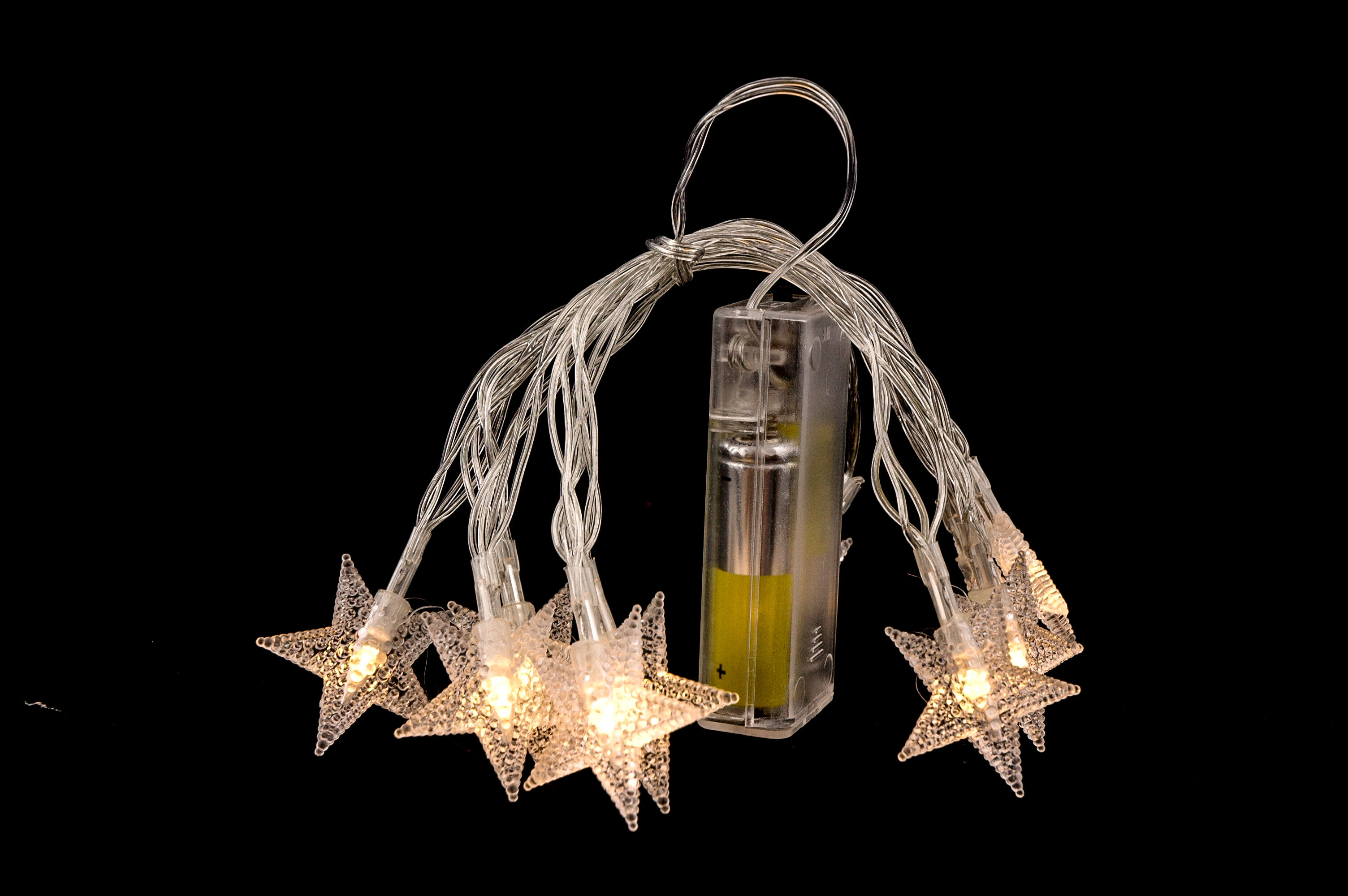 Lampki 10 LED gwiazdki 2 x AA miniaturka