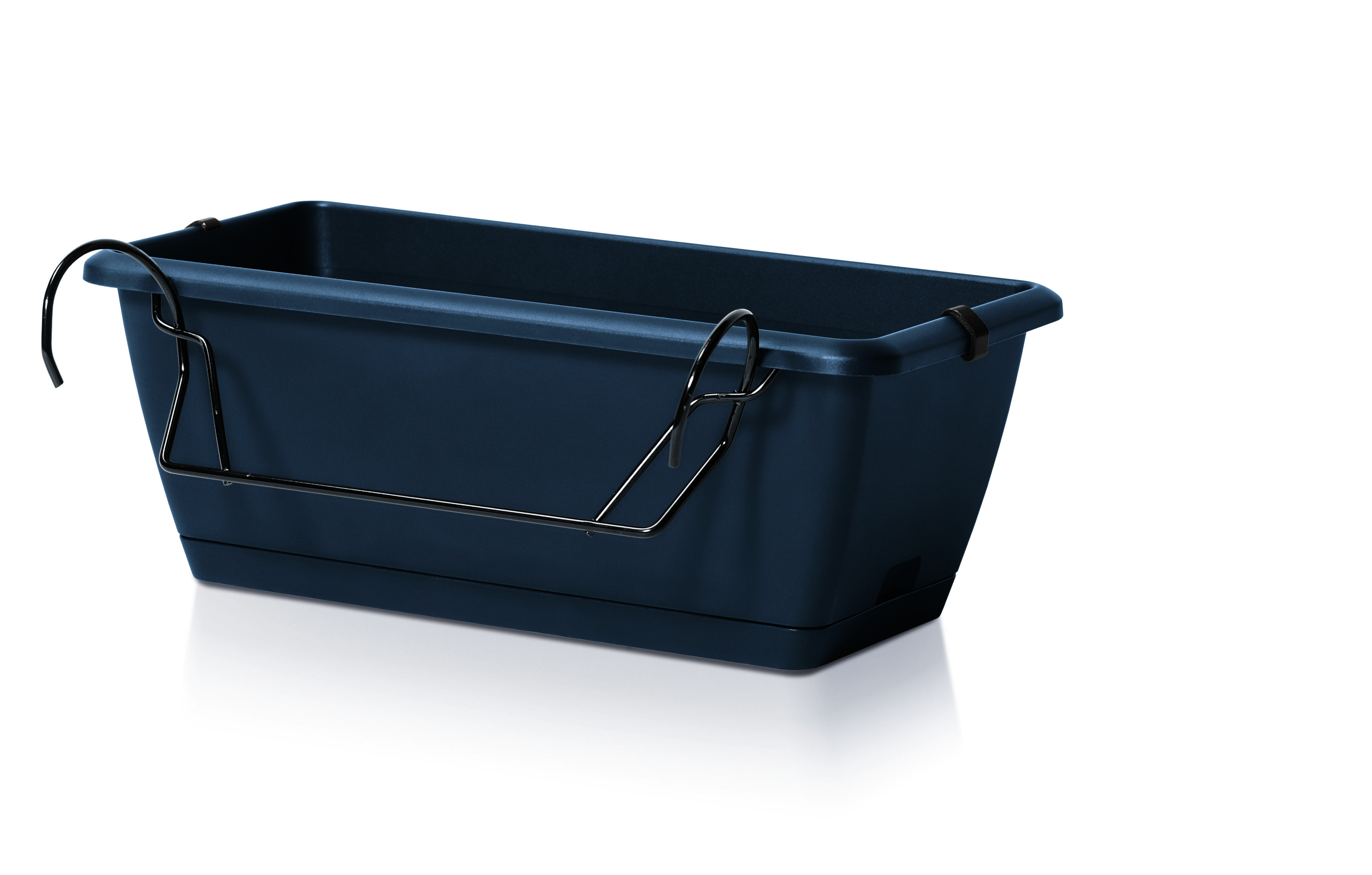 Skrzynka balkonowa z uchwytami 40 cm RESPANA EASY CARE antracyt