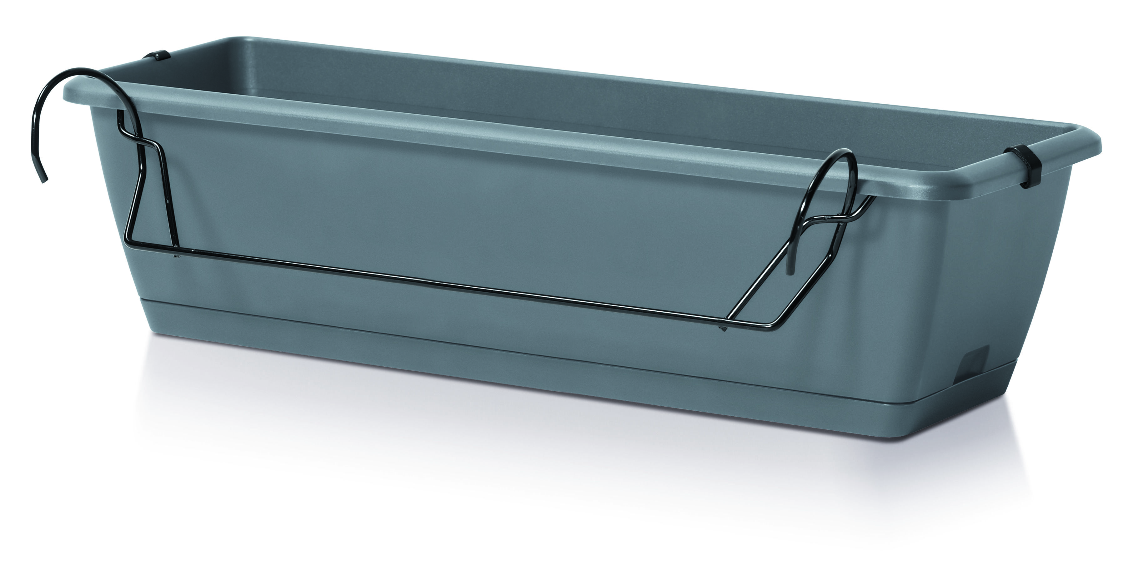 Skrzynka balkonowa z uchwytami 60 cm RESPANA EASY CARE szary kamienny