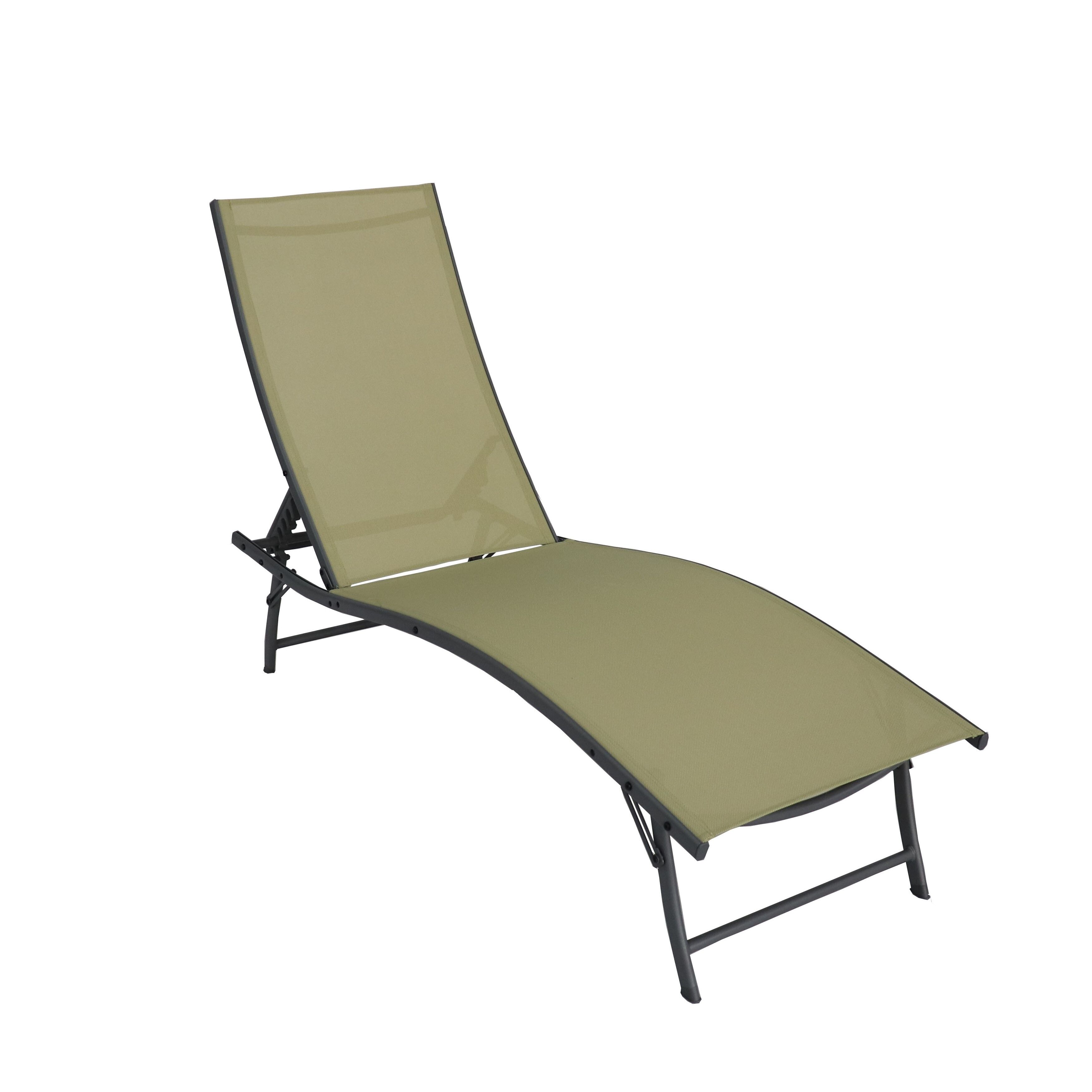 Leżanka 182 x 55 cm oliwka