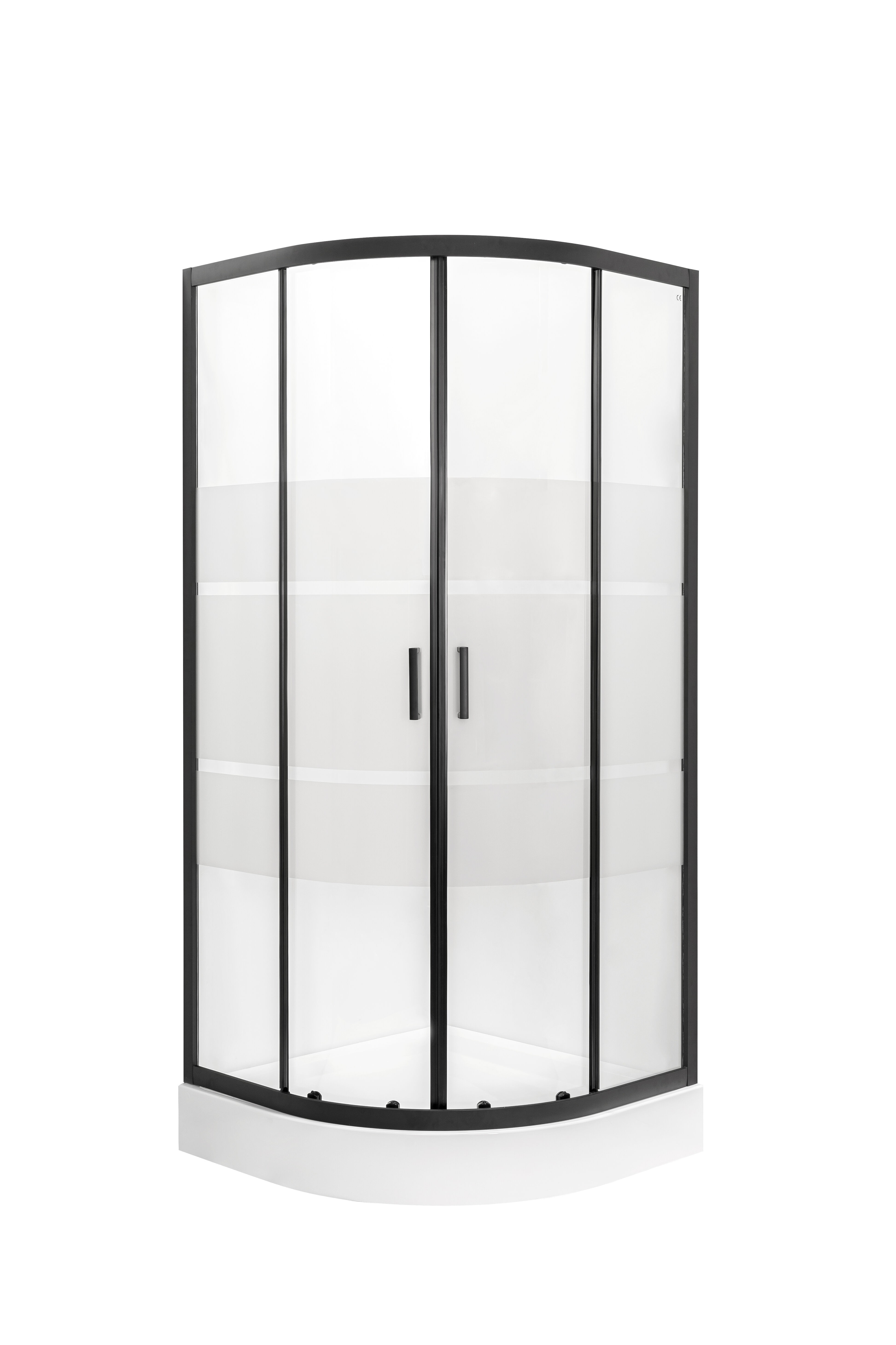 Kabina natryskowa prosta KP-KLARA-1580-T czarna 80 cm Liveno