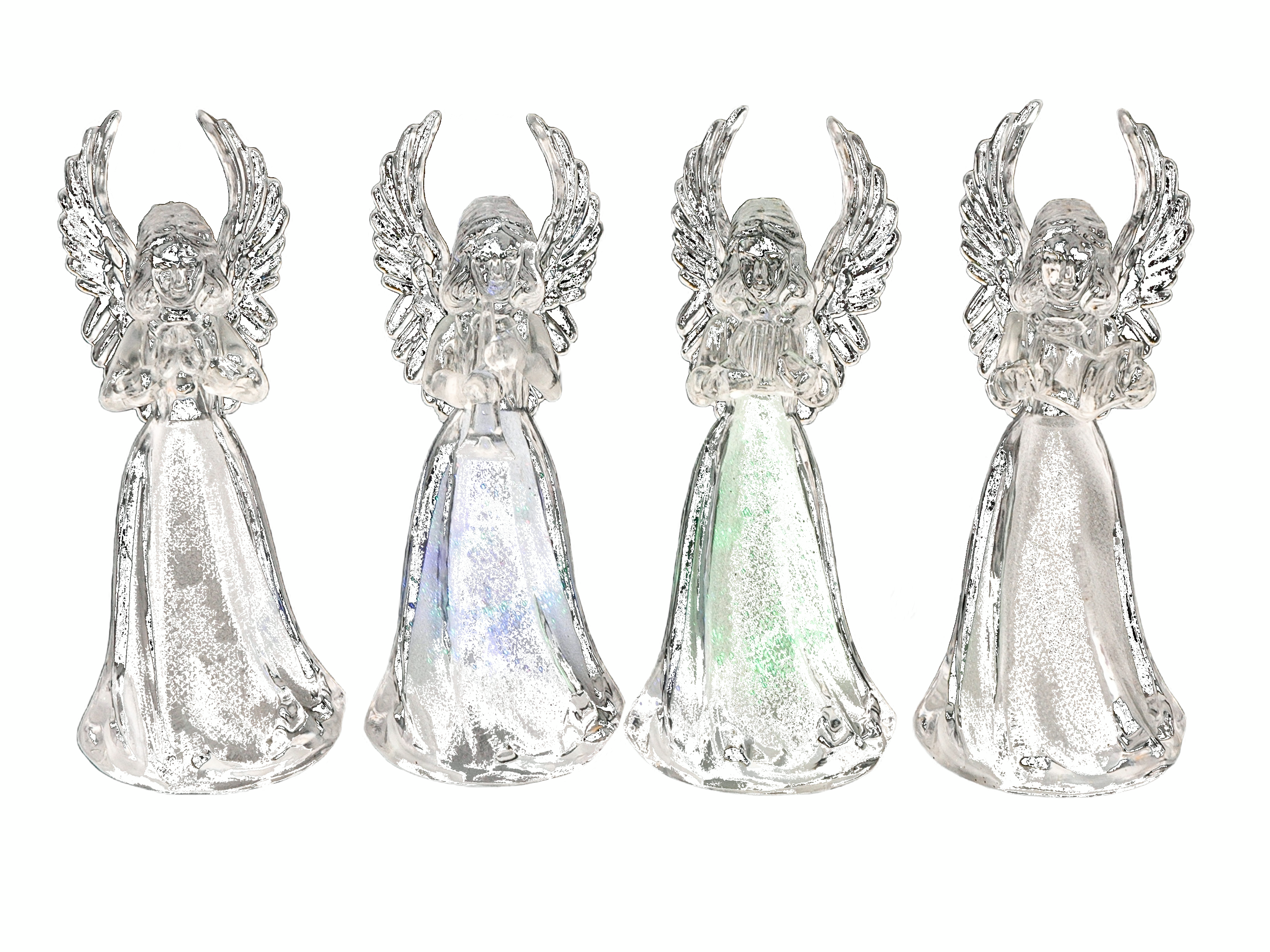 Aniołek LED 11,5 cm transparentny miniaturka
