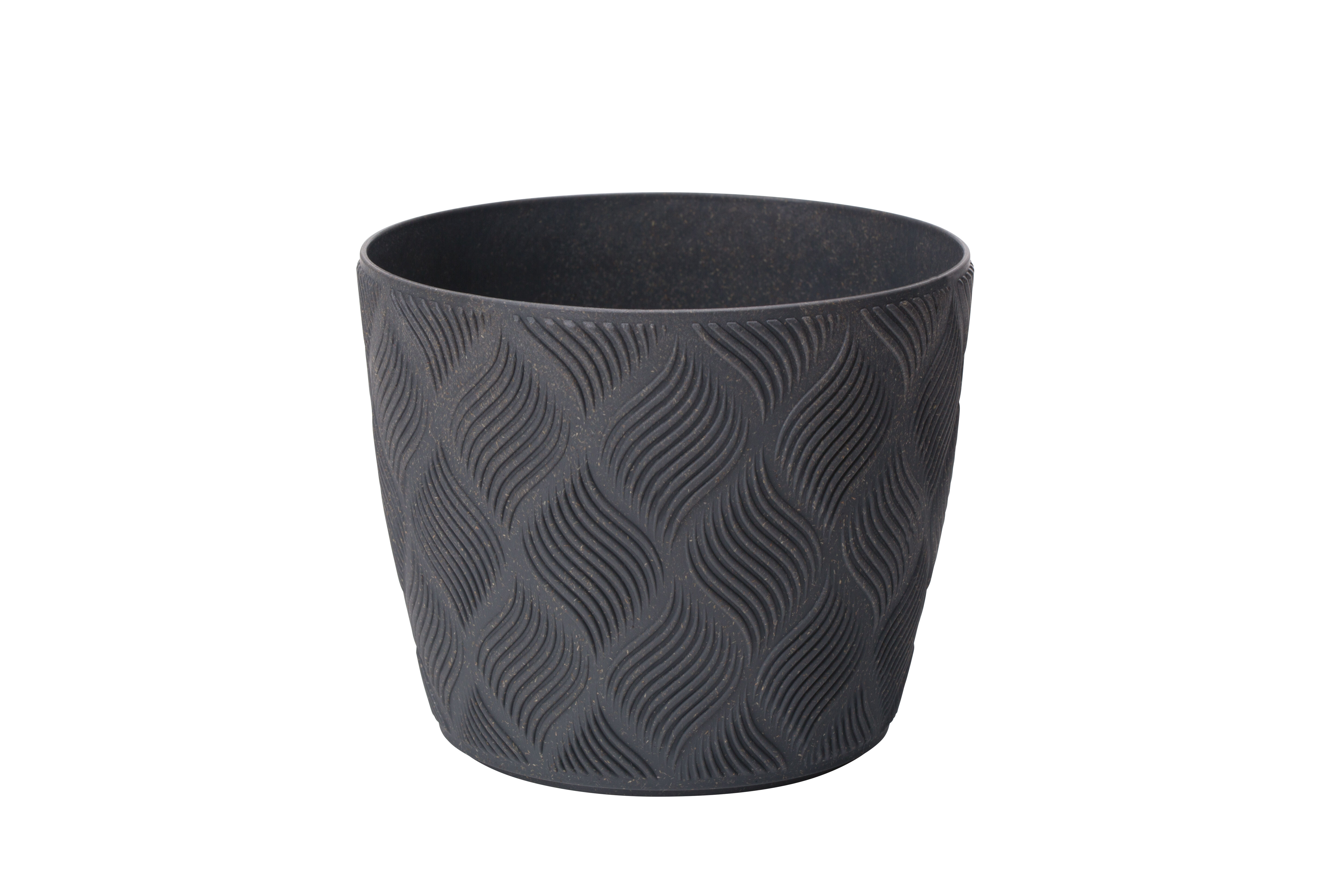 Doniczka Flow Petit z podstawką 15 cm antracytowa