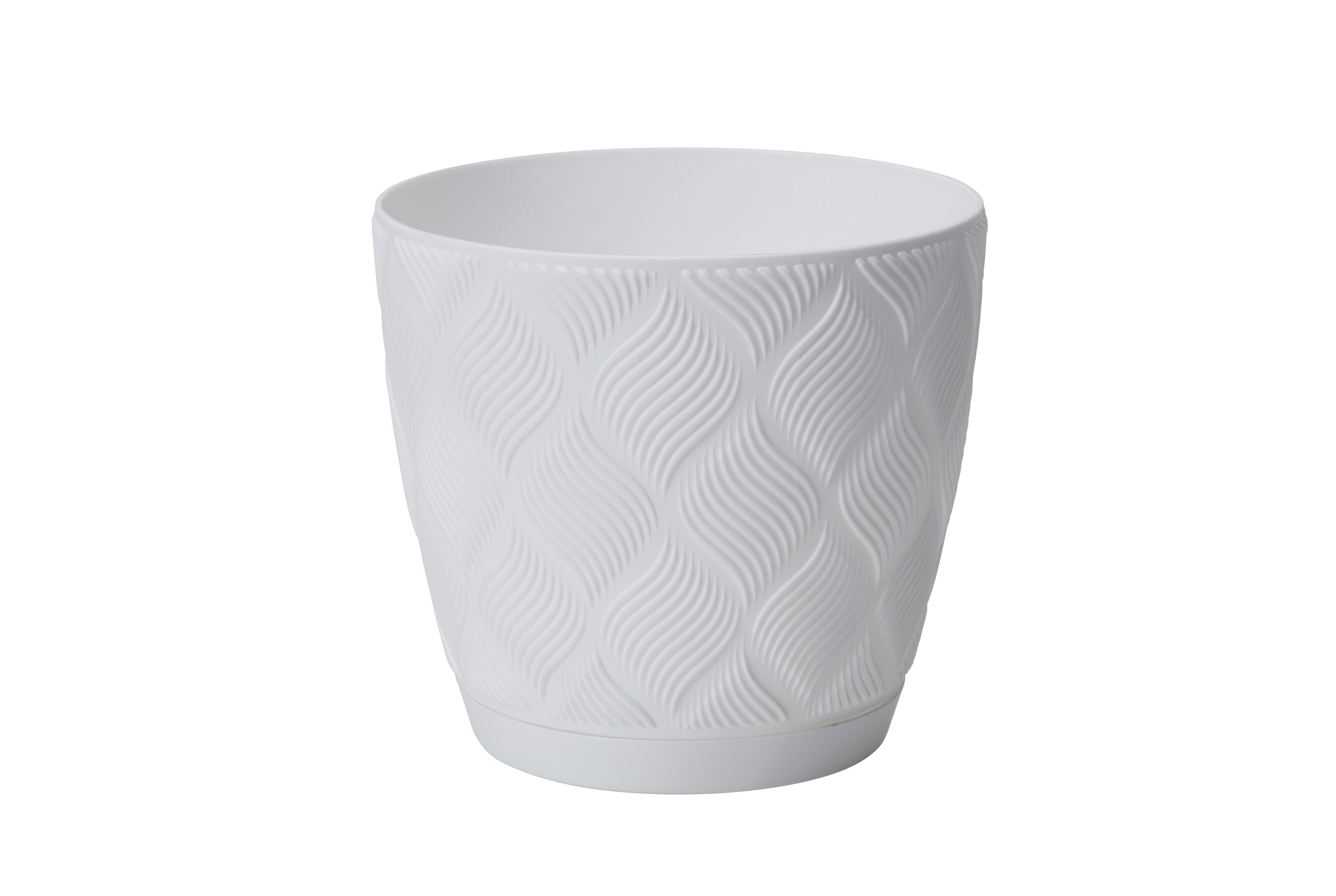 Doniczka Flow Petit z podstawką 13 cm plantynowa