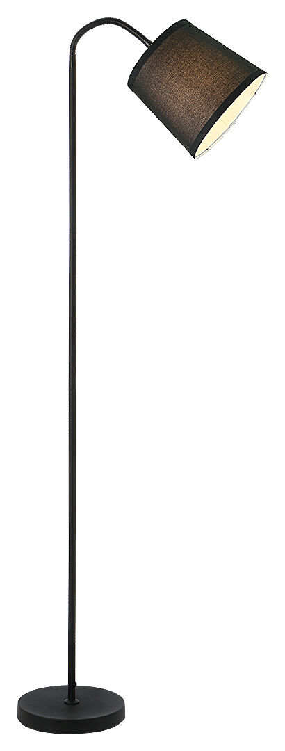Lampa podłogowa czarny Godric E27 25 W klosz czarny