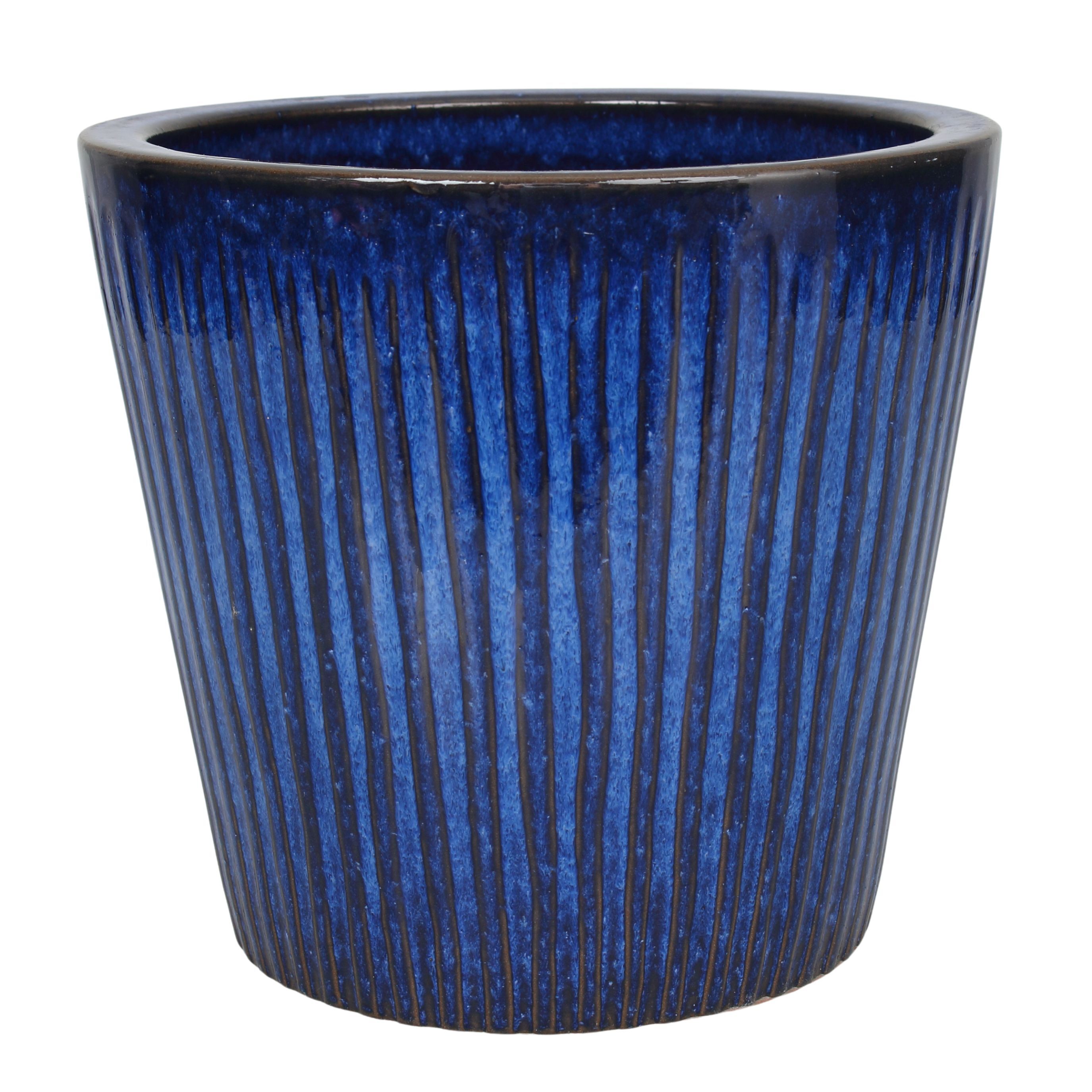 Donica 4378 szkliwo mrozoodporna 29,5 x 26 cm niebieski 007