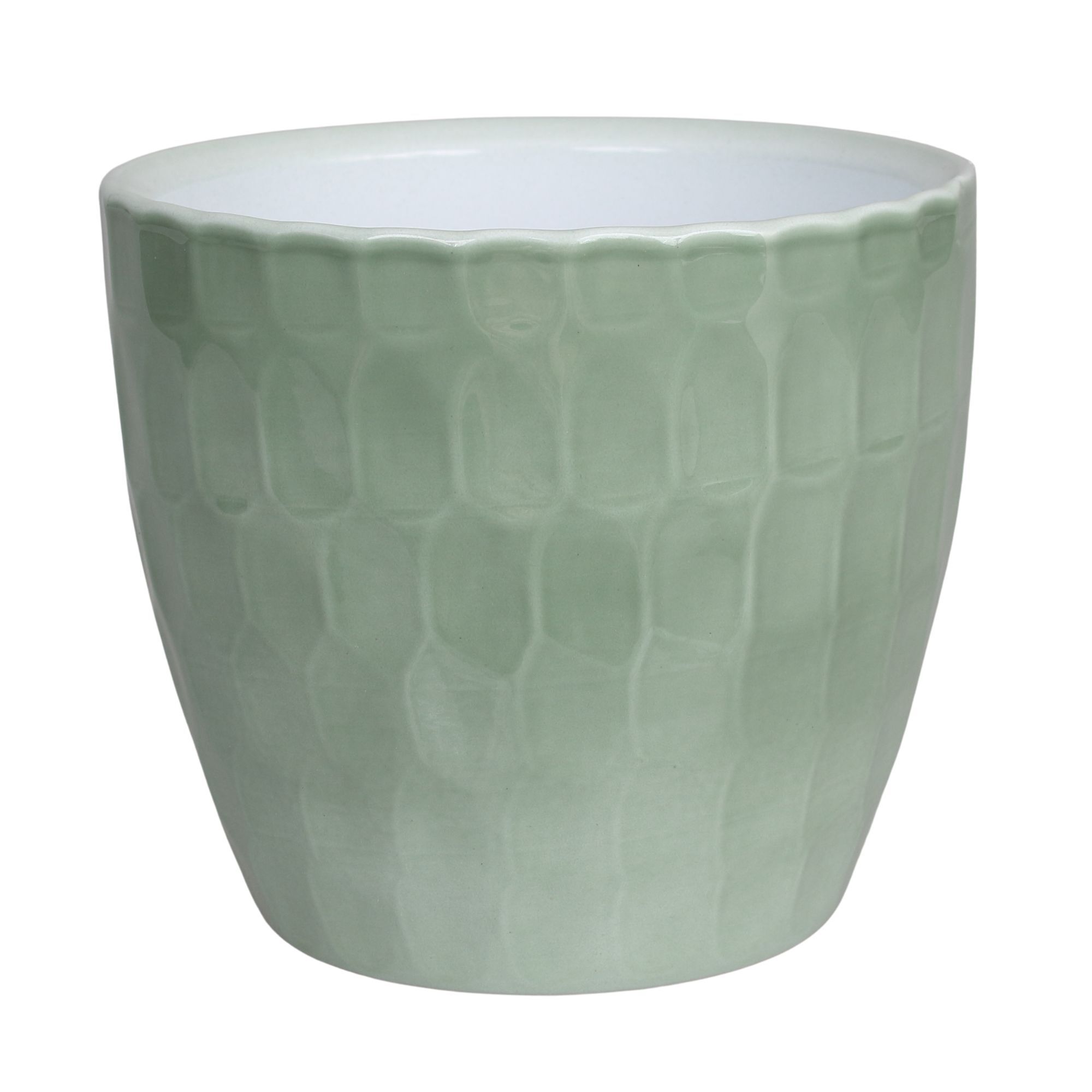 Osłonka ceramiczna 305 13 cm zielona szałwia lazur