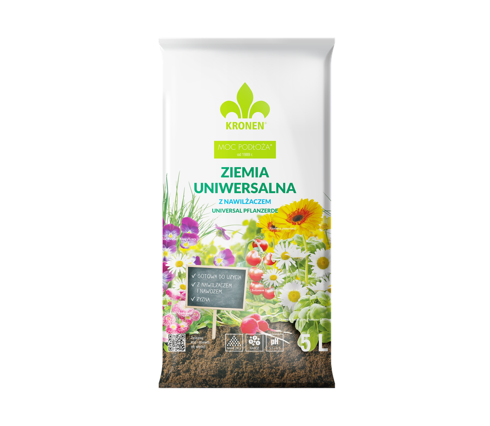 Ziemia uniwersalna z nawilżaczem 5 l KRONEN