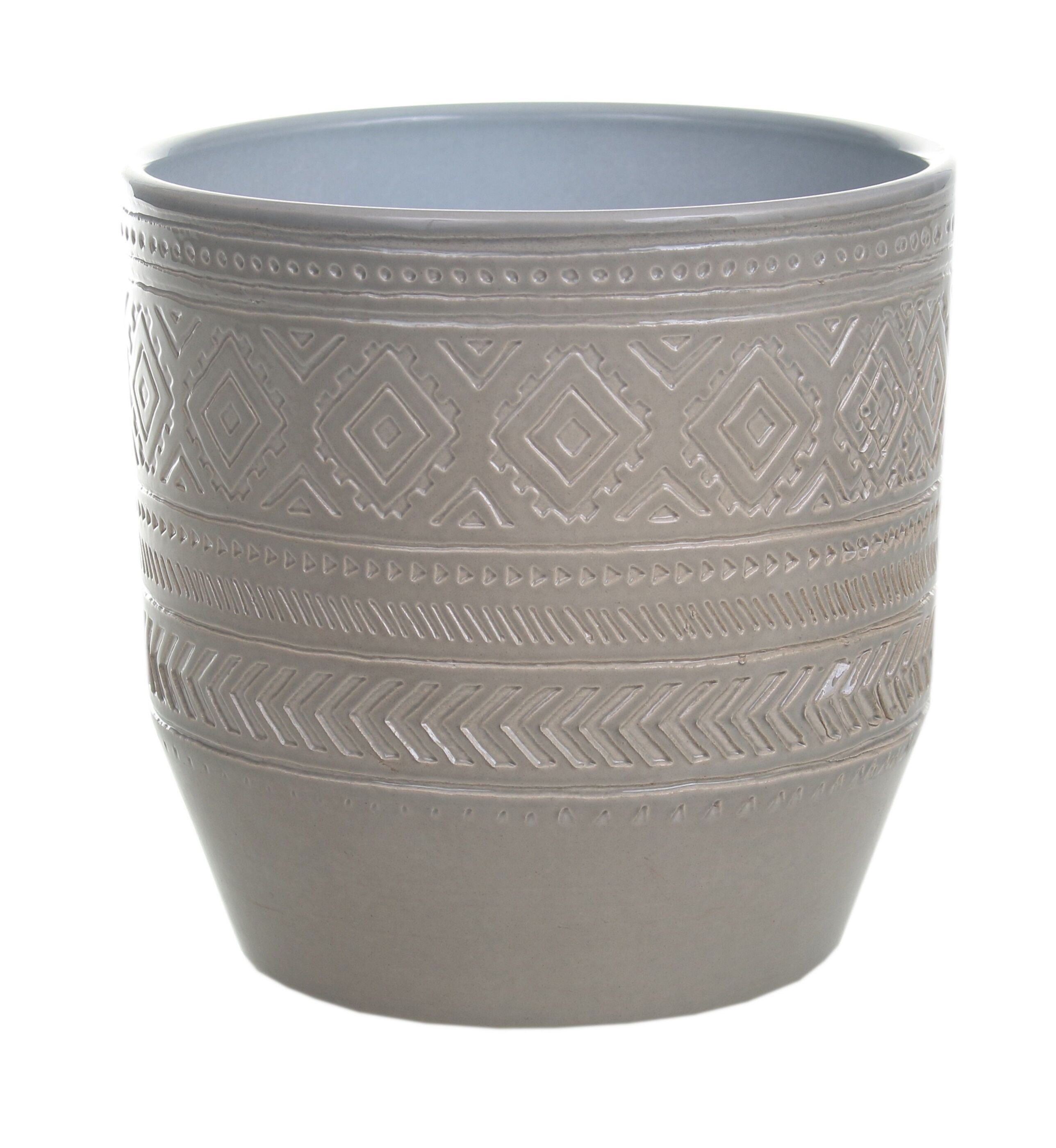 Osłonka ceramiczna 82 11 cm TRIBAL ciemny zielony lazur