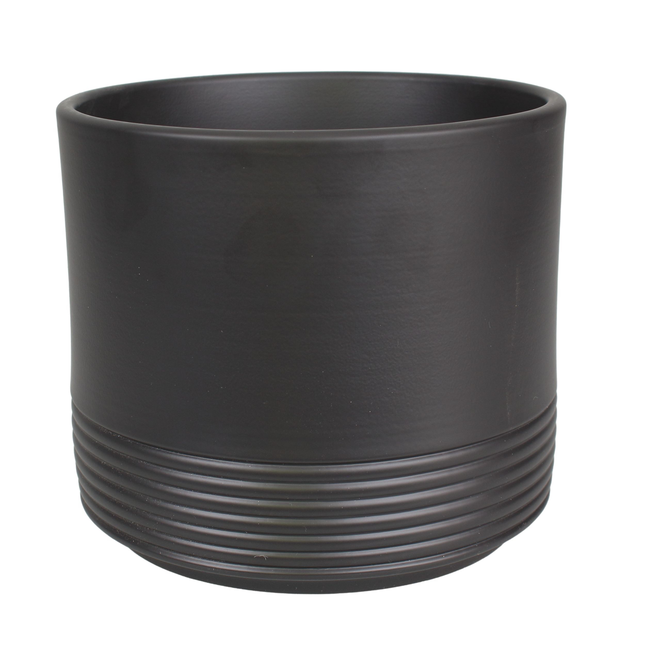 Osłonka ceramiczna CYLINDER RILLE 992 12 cm antracyt mat