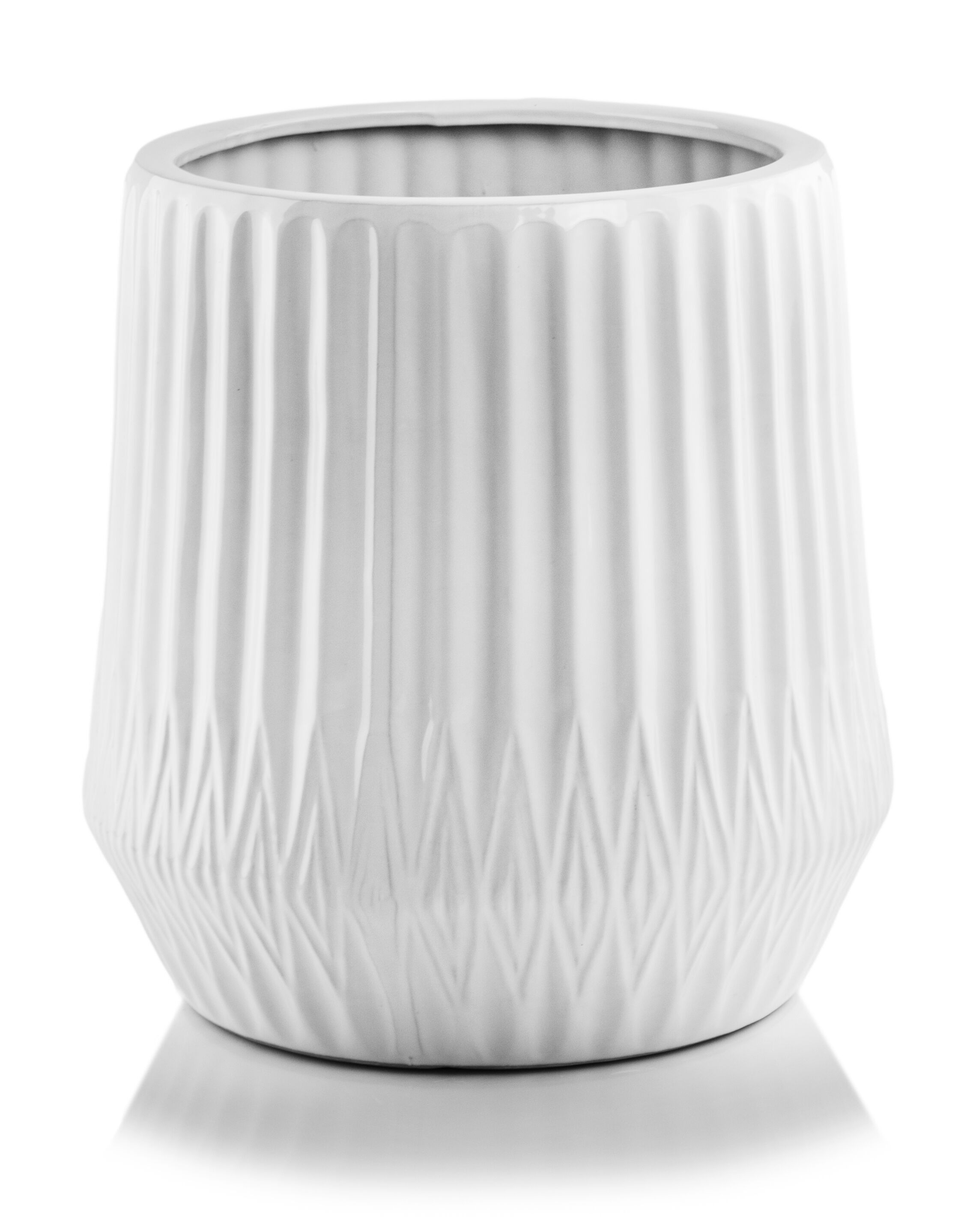 Donica ceramiczna biała 34 cm