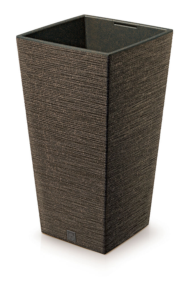 Doniczka FURU SQUARE ECO WOOD 34,5 x 34,5 x 66 cm kawa ECO