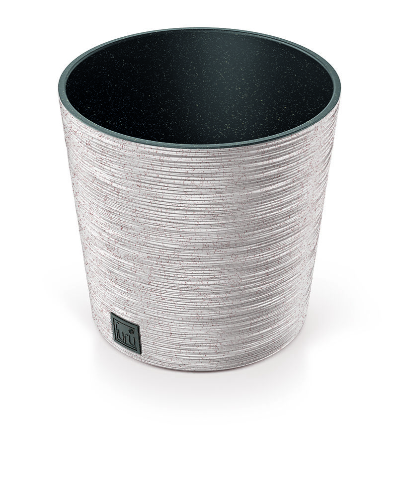 Doniczka FURU ROUND LOW ECO WOOD 25 x 24,7 cm biały ECO