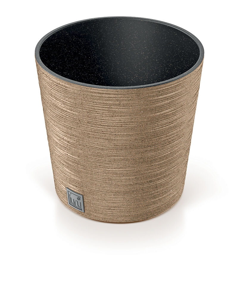 Doniczka FURU ROUND LOW ECO WOOD 25 x 24,7 cm naturo ECO