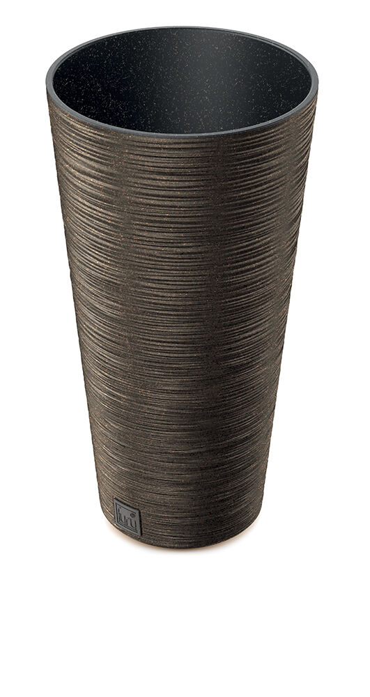 Doniczka FURU ROUND SLIM ECO WOOD 30 x 57,5 cm kawa ECO