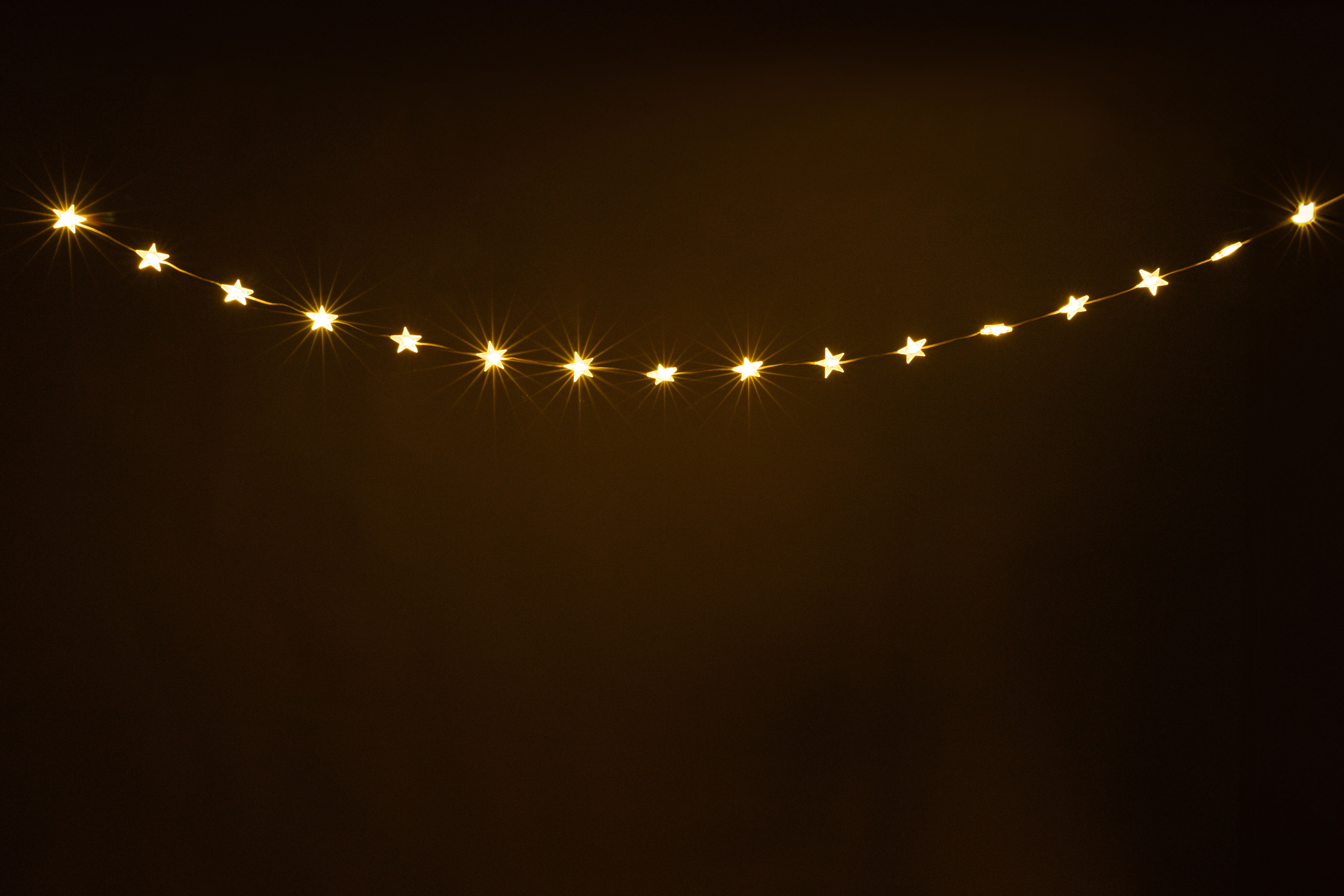 Łańcuch 20 LED gwiazdki ciepły biały miniaturka