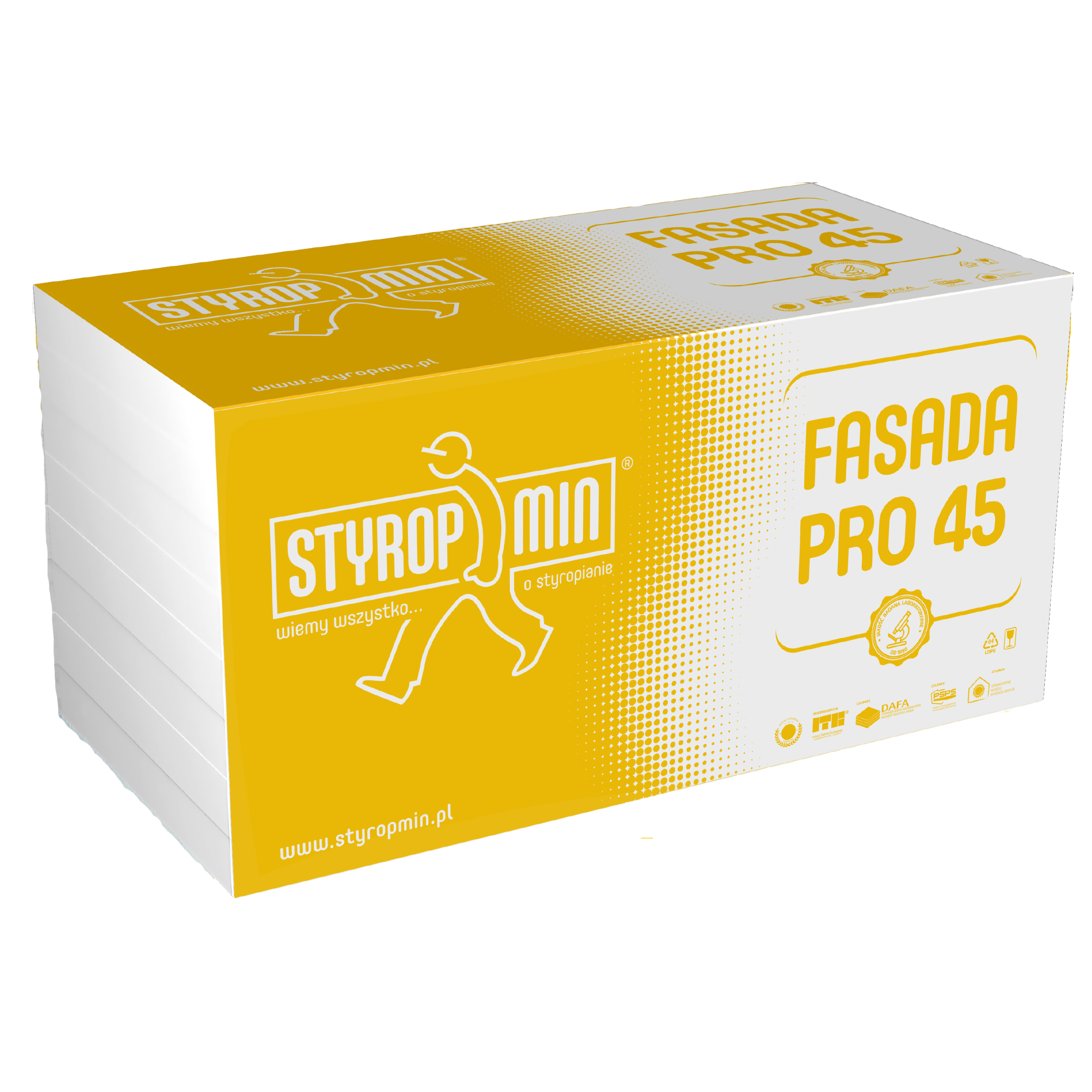 Płyta standardowa FASADA PRO 45 gr.150 gładka 500 x 1000 STYROPMIN miniaturka