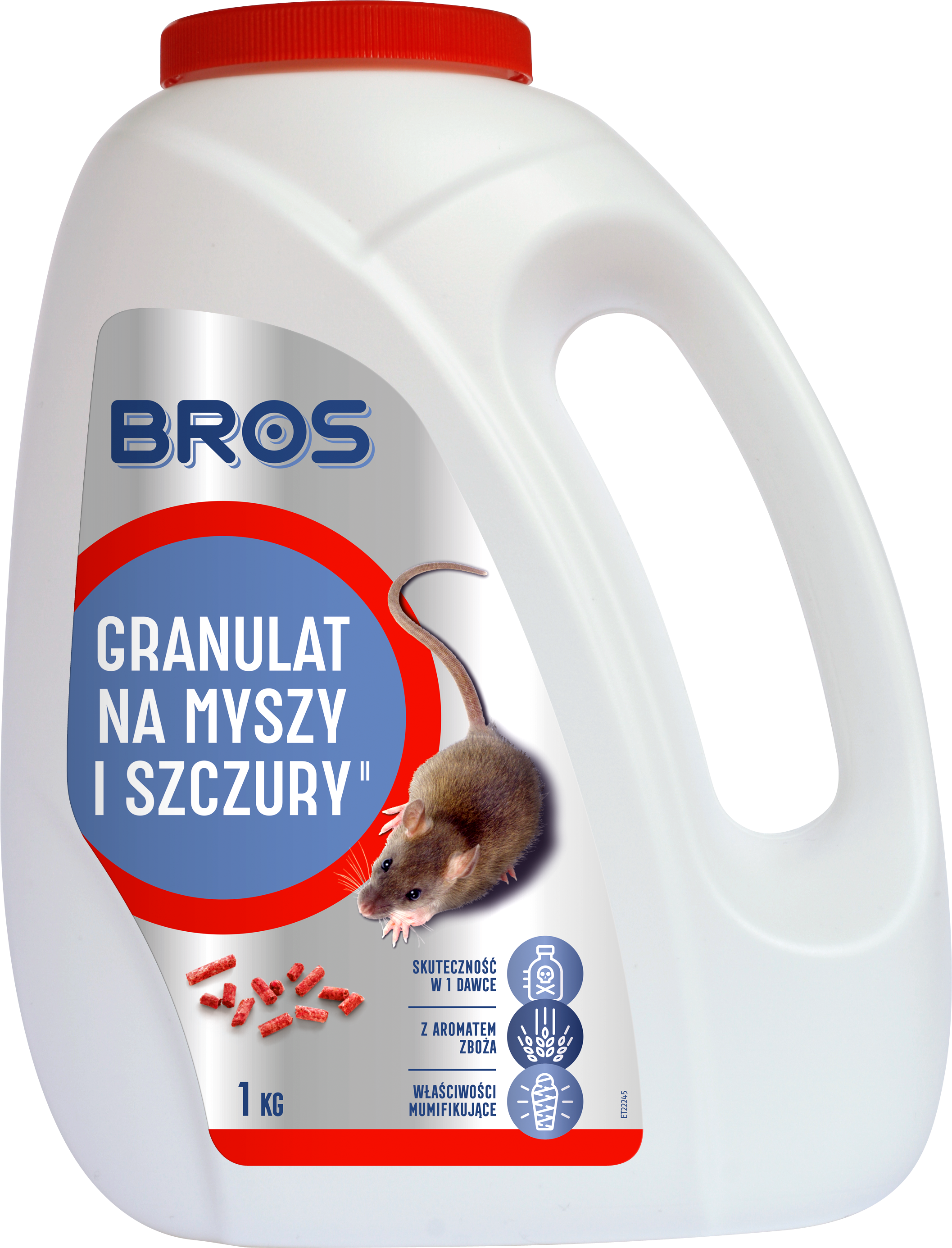 Granulat na myszy i szczury profesjonalny 1 kg BROS