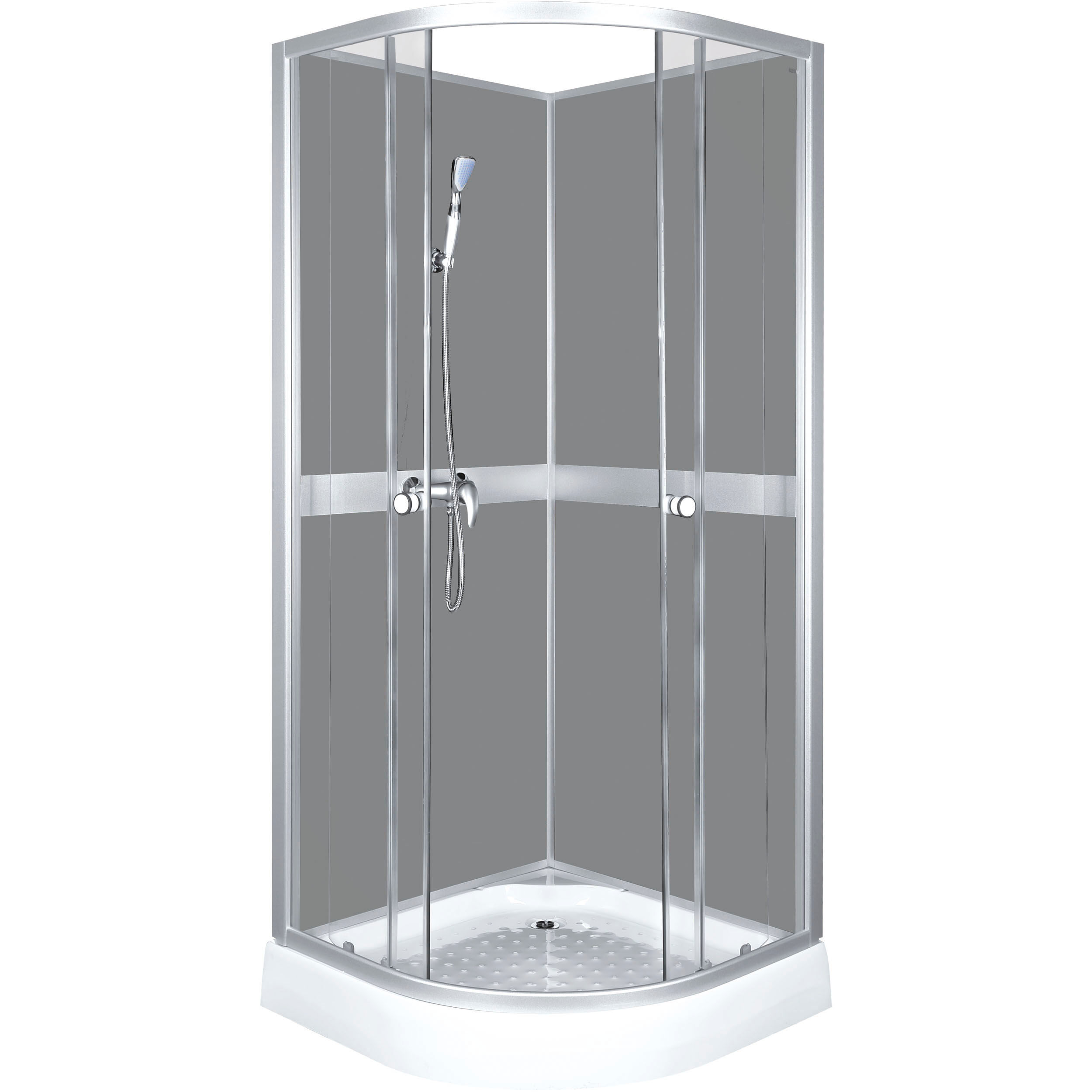 Kabina natryskowa Classic 90 grey z baterią natryskową EC 04 Kerra