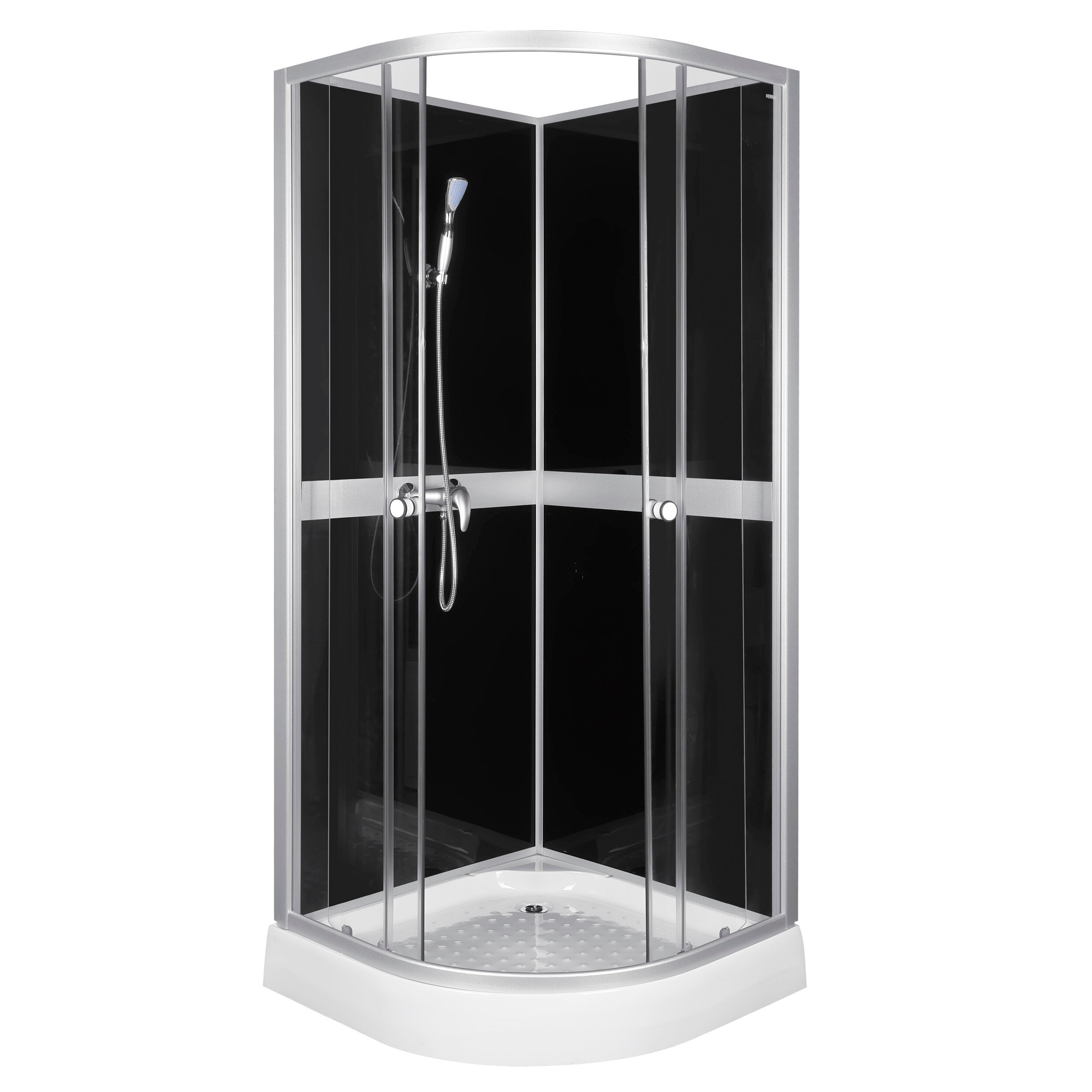 Kabina natryskowa Classic 90 black z baterią natryskową EC 04 Kerra